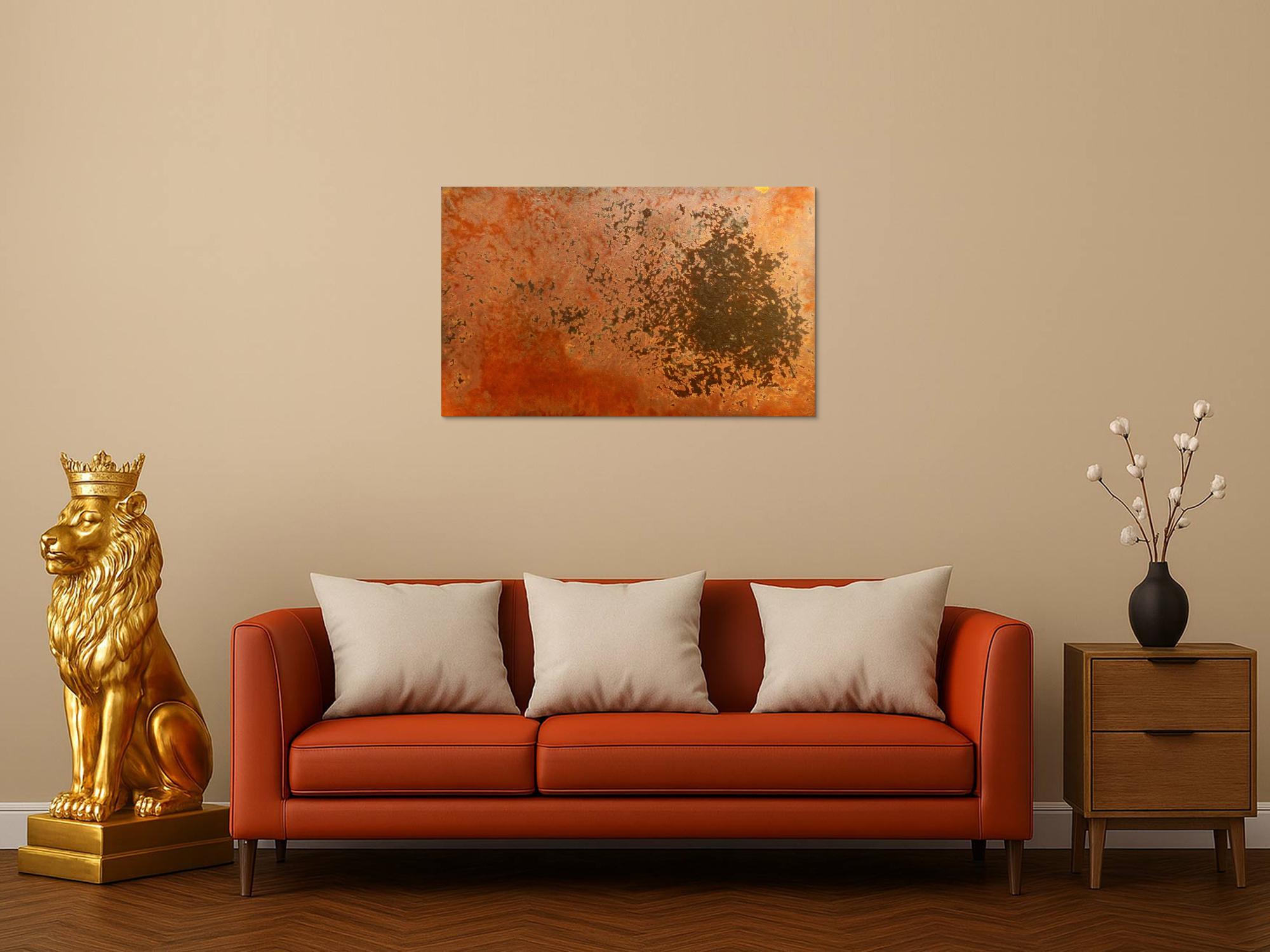 Abstraktes Rostbild - Kunst aus Rost