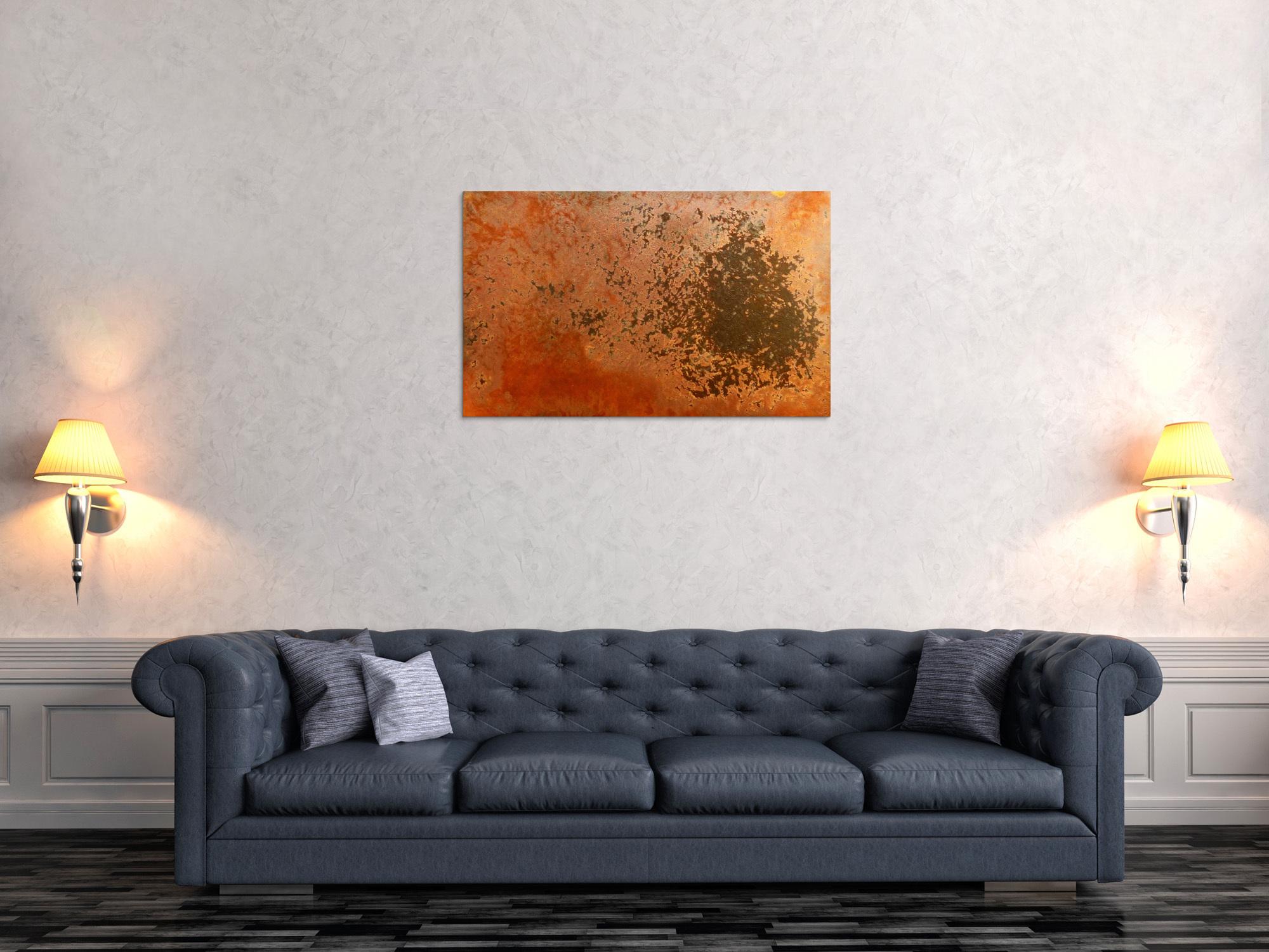 Abstraktes Rostbild - Kunst aus Rost