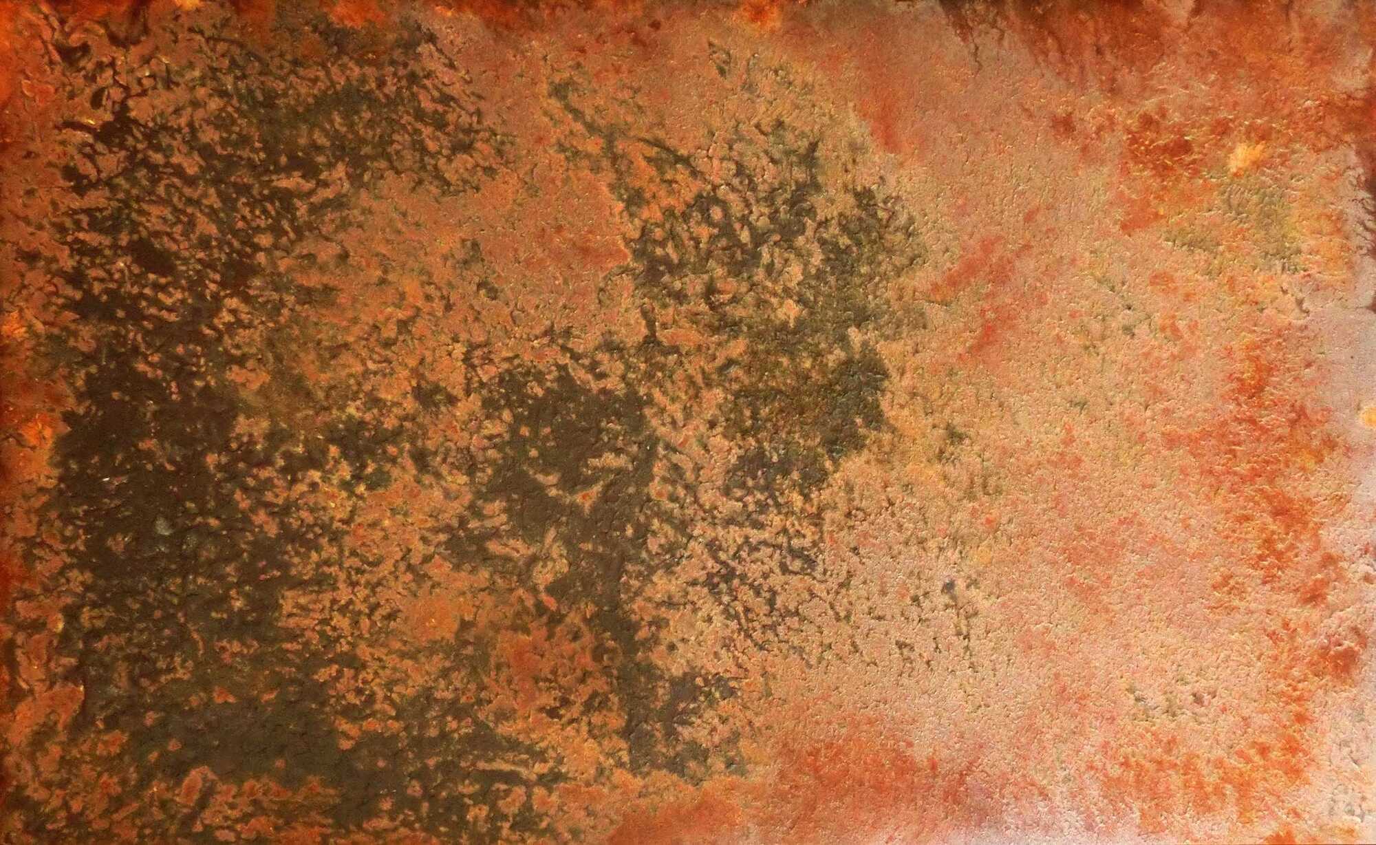 Abstraktes Rostbild - Kunst aus Rost