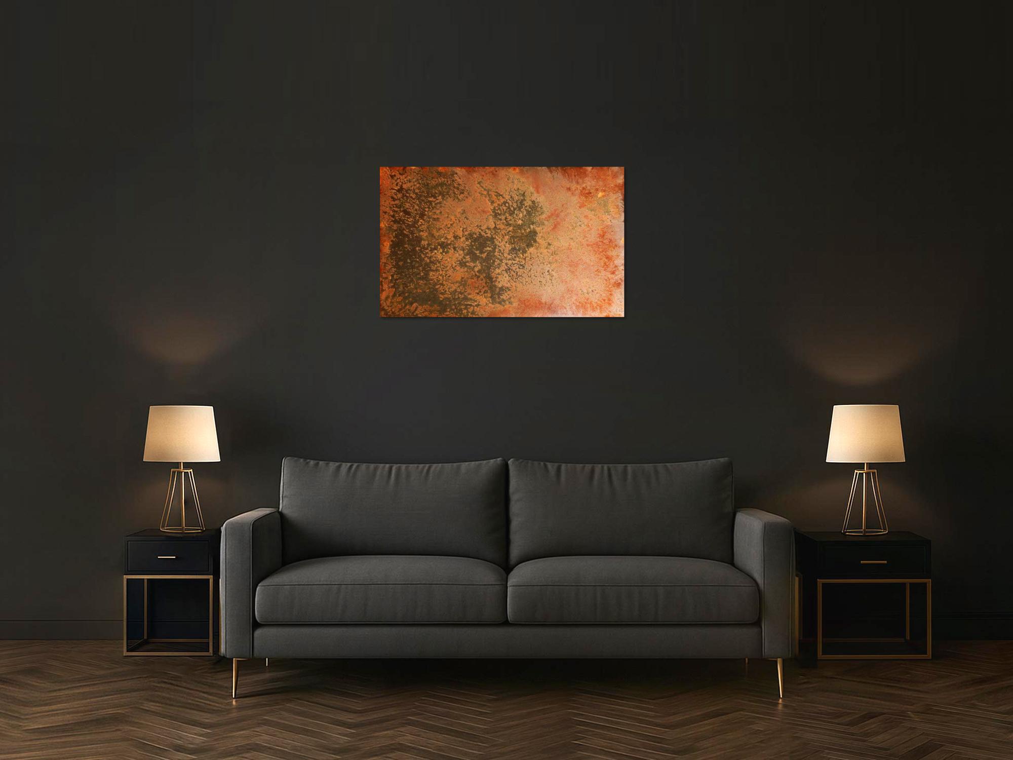 Abstraktes Rostbild - Kunst aus Rost