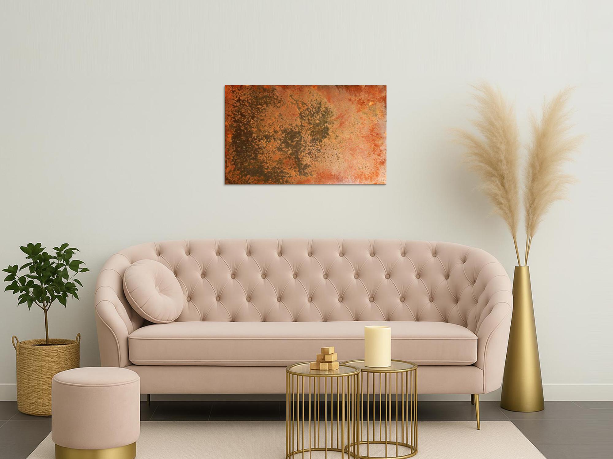 Abstraktes Rostbild - Kunst aus Rost