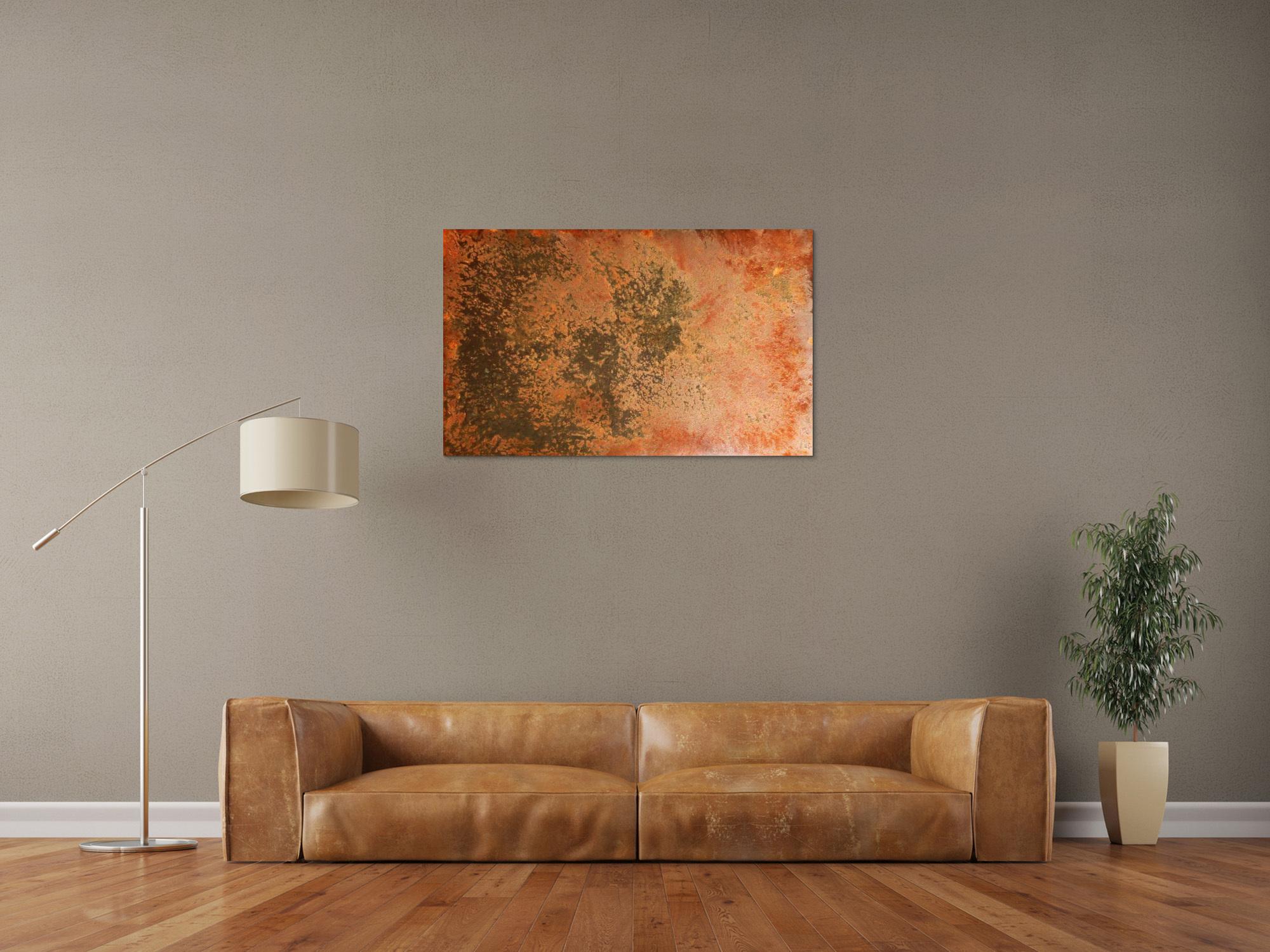 Abstraktes Rostbild - Kunst aus Rost