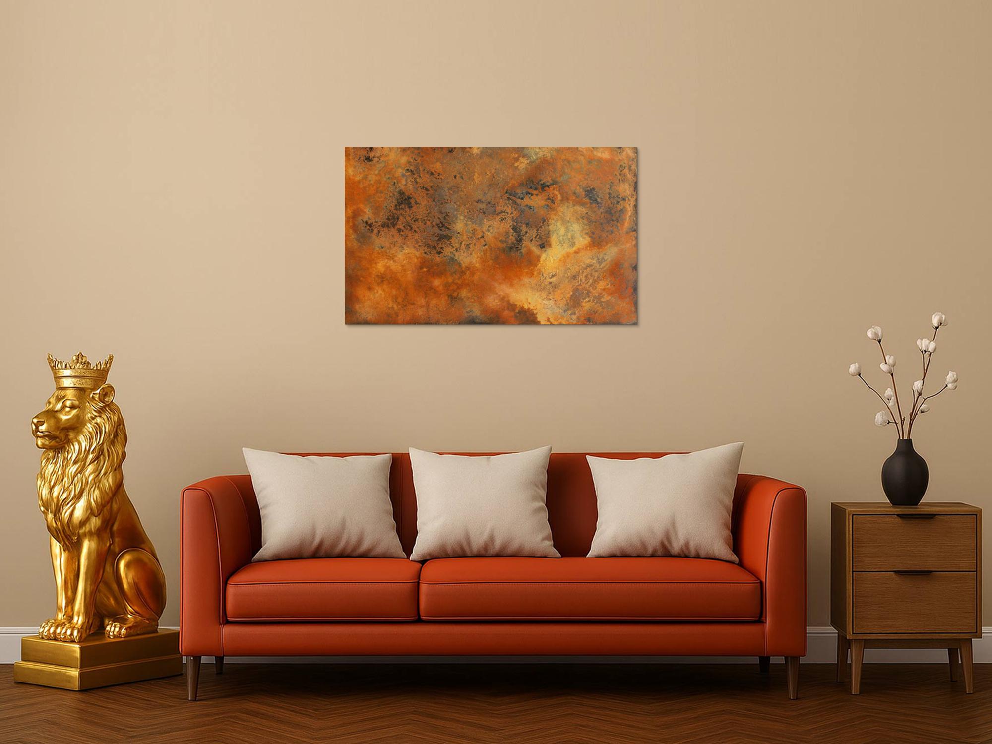 Echtes Rostbild XXL - Abstrakte Kunst aus Rost