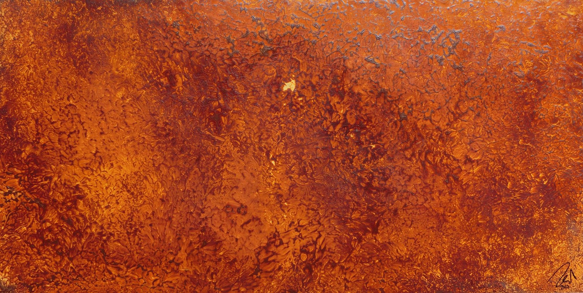 Abstraktes Gemälde aus echtem Rost modernes Rostbild