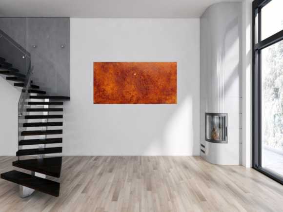 Abstraktes Gemälde aus echtem Rost modernes Rostbild
