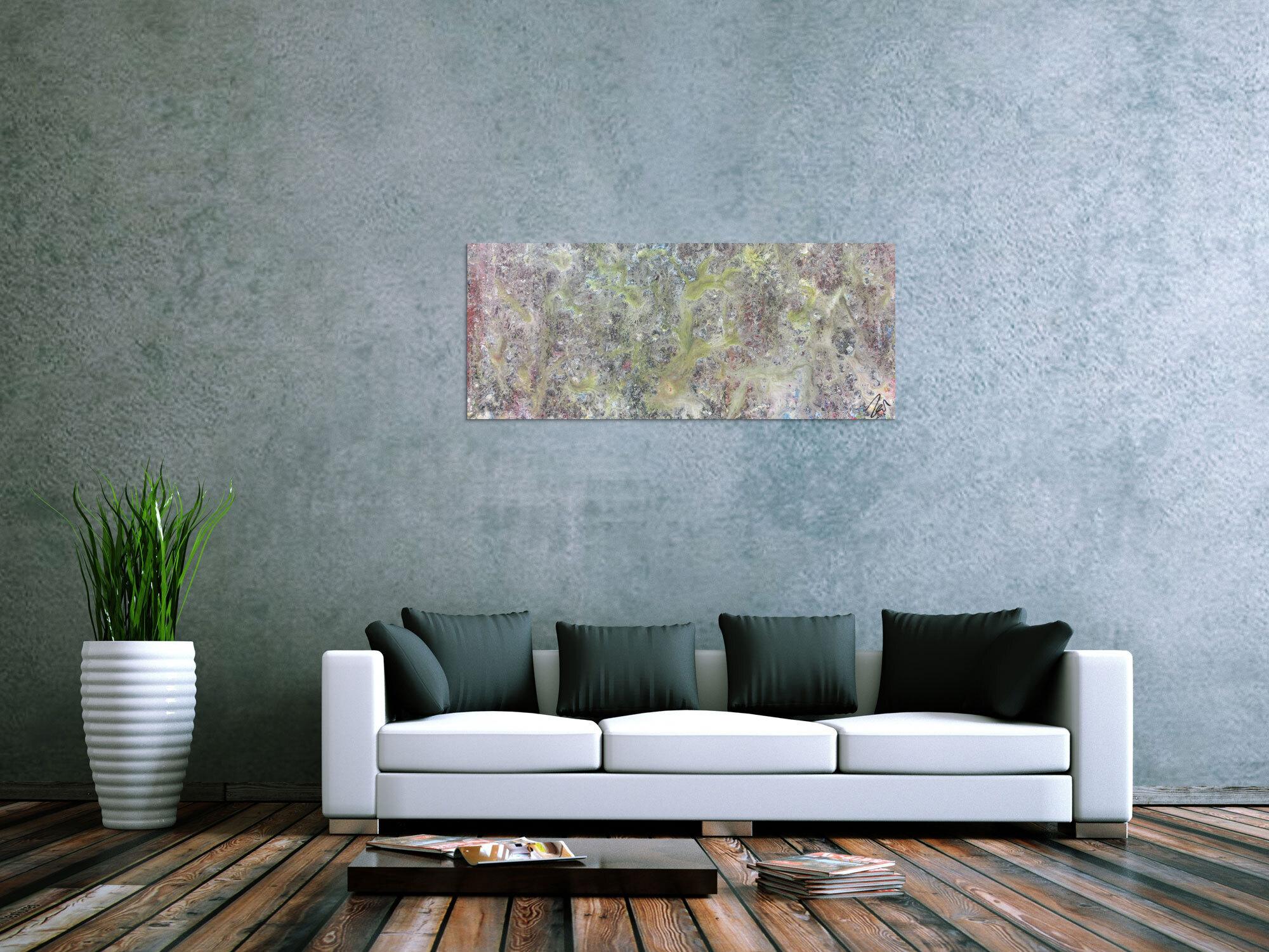 Abstraktes Acrylbild in Fließtechnik sehr modern
