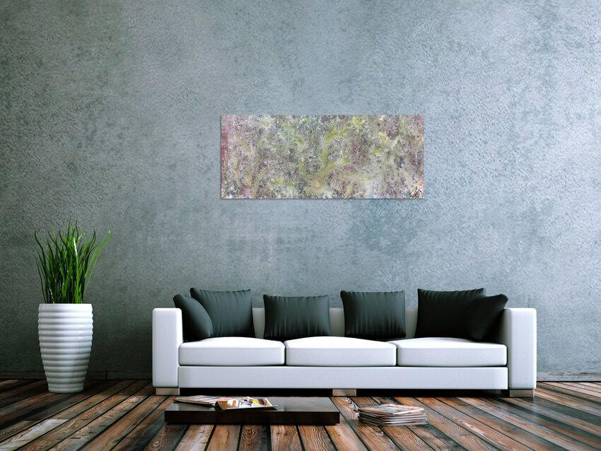 Abstraktes Acrylbild in Fließtechnik sehr modern