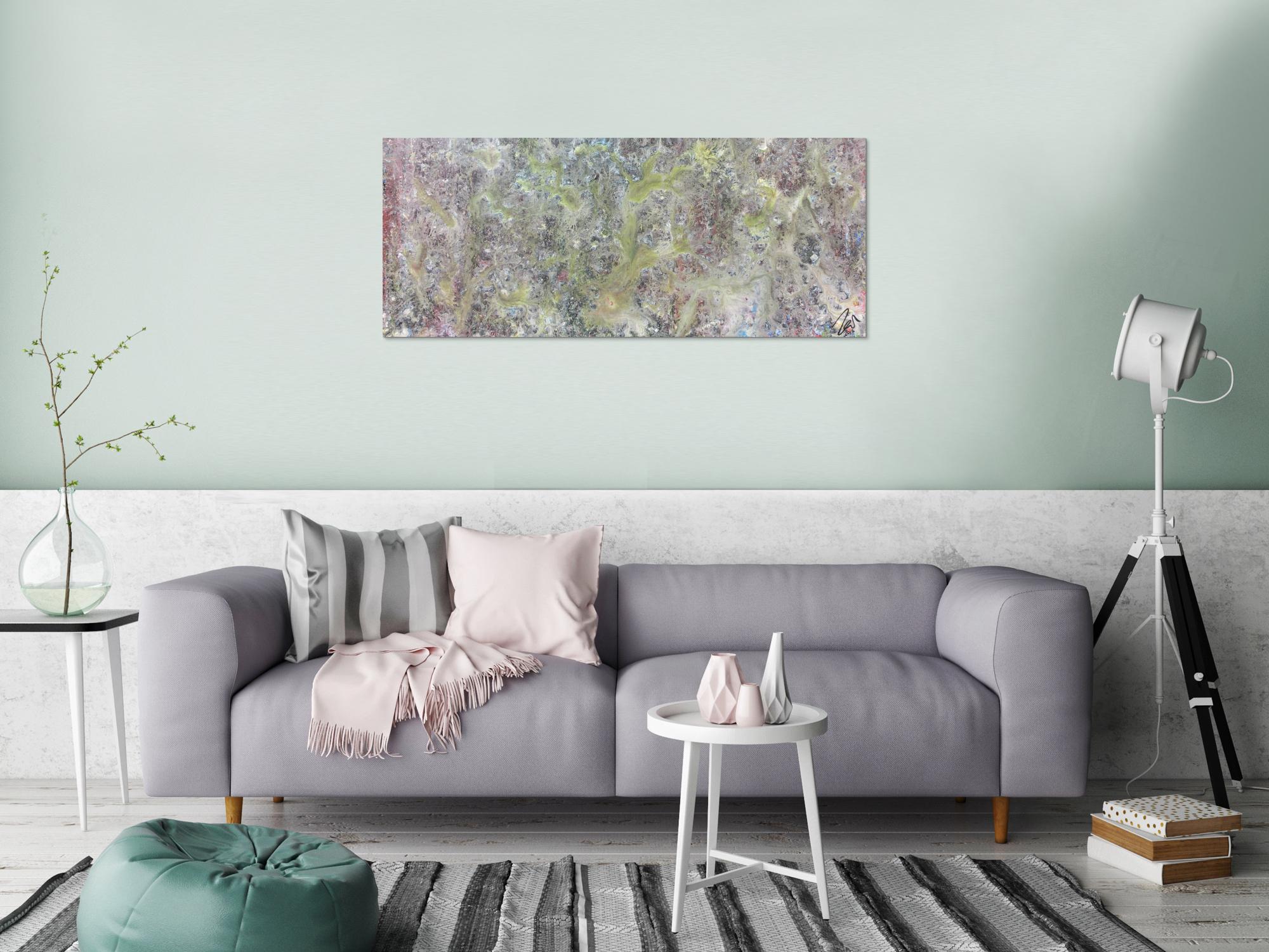 Abstraktes Acrylbild in Fließtechnik sehr modern