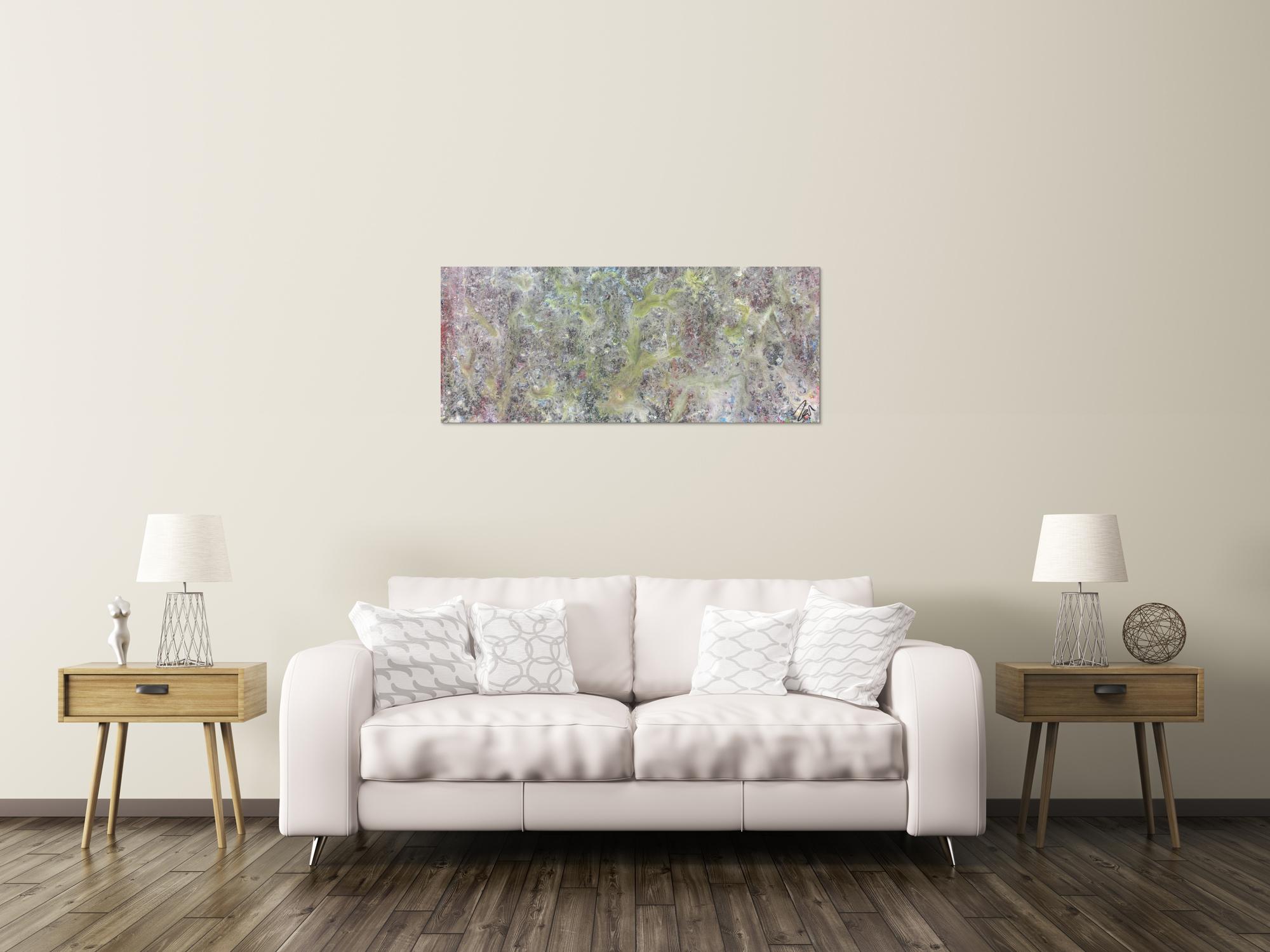 Abstraktes Acrylbild in Fließtechnik sehr modern