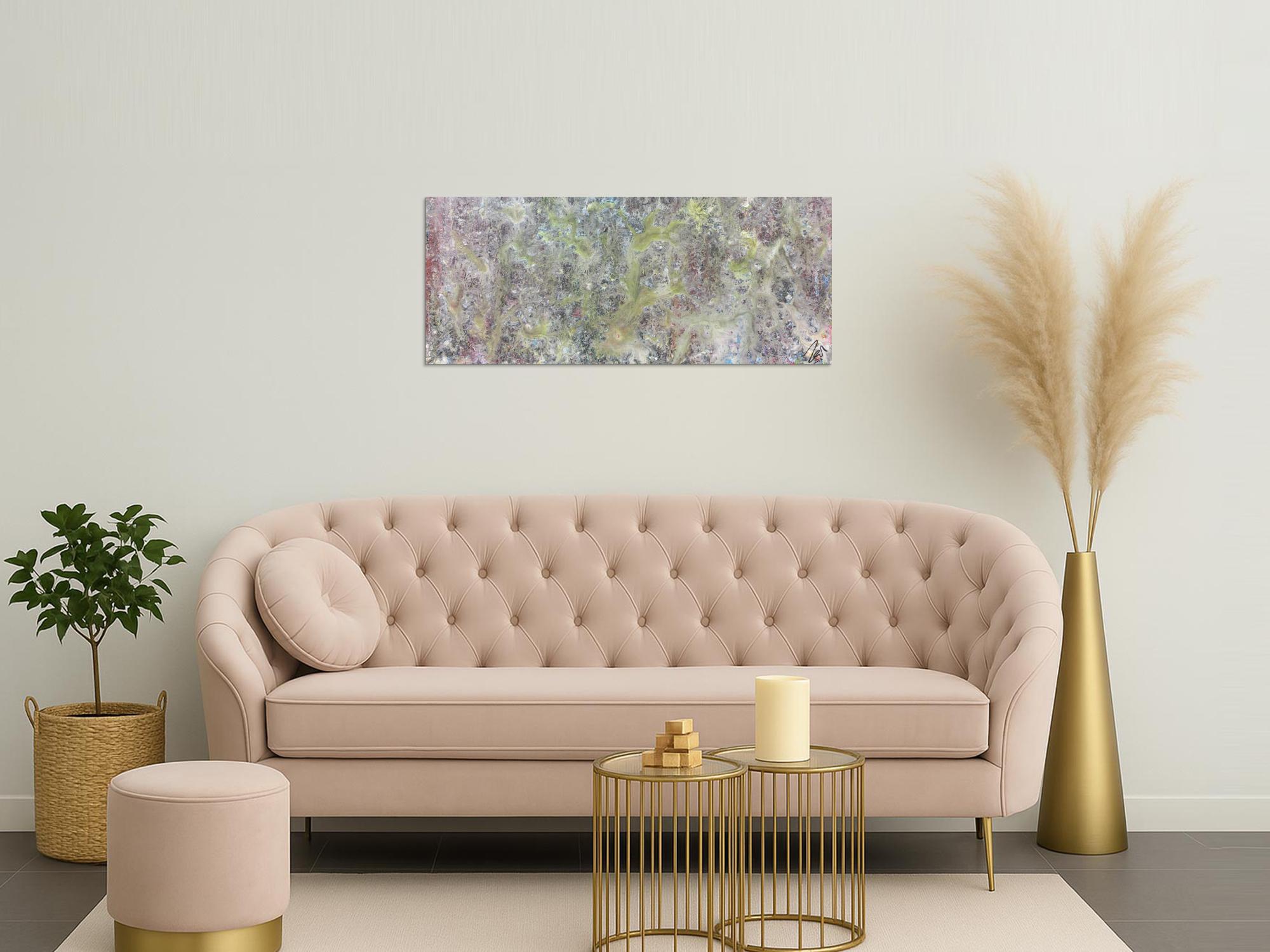 Abstraktes Acrylbild in Fließtechnik sehr modern