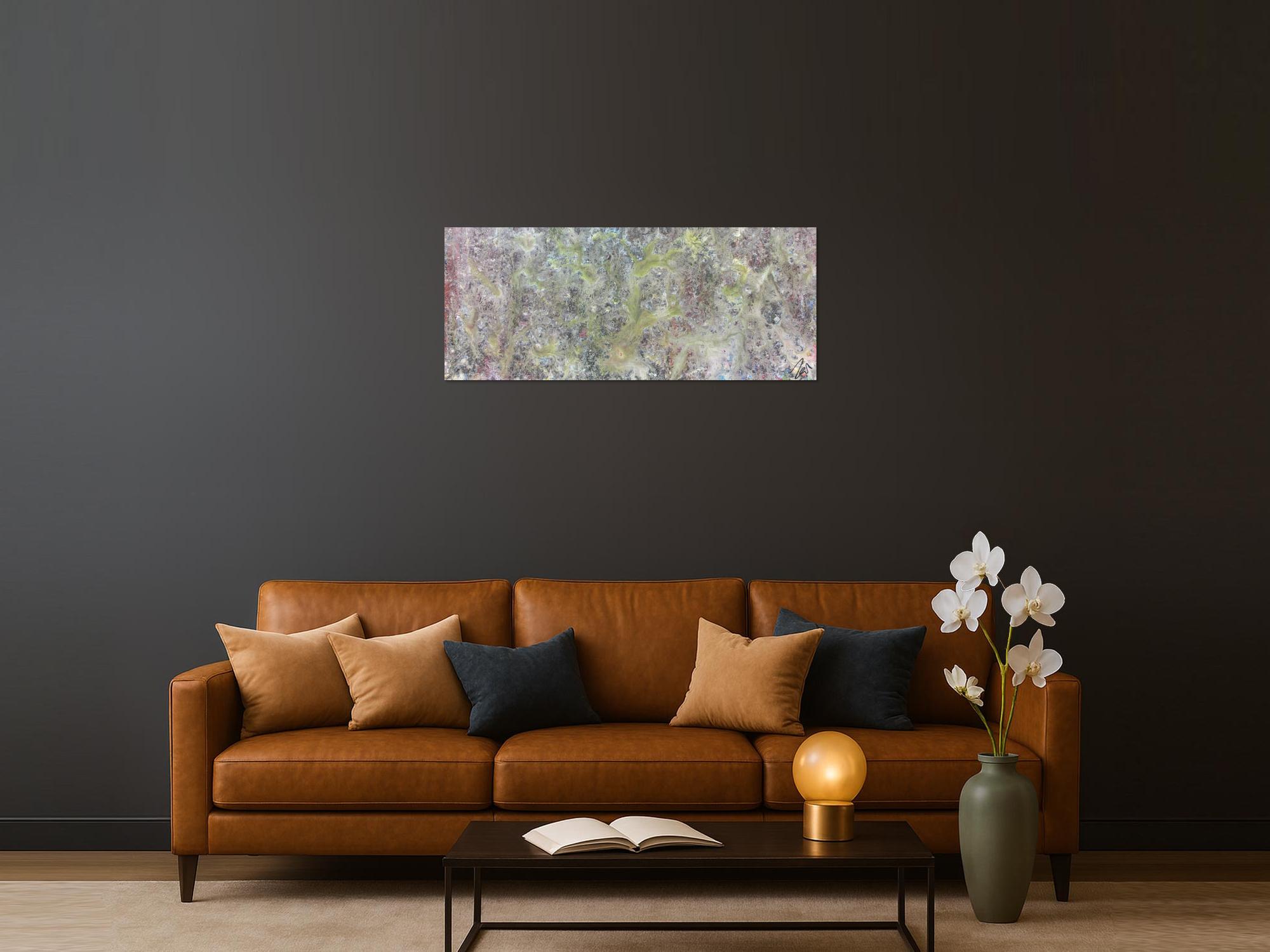 Abstraktes Acrylbild in Fließtechnik sehr modern