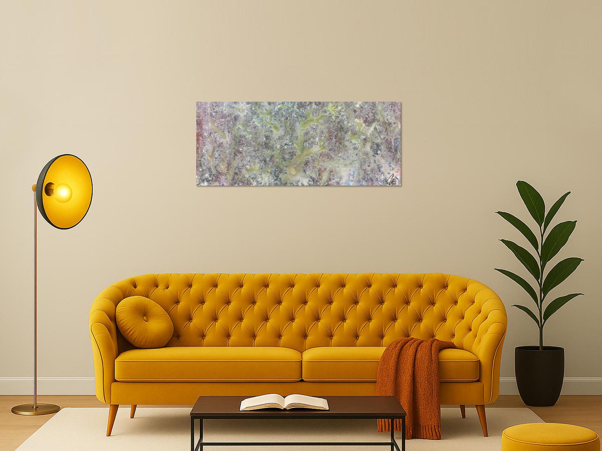 Abstraktes Acrylbild in Fließtechnik sehr modern