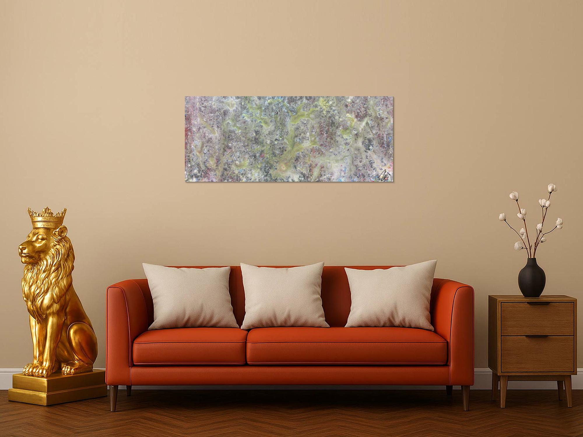 Abstraktes Acrylbild in Fließtechnik sehr modern