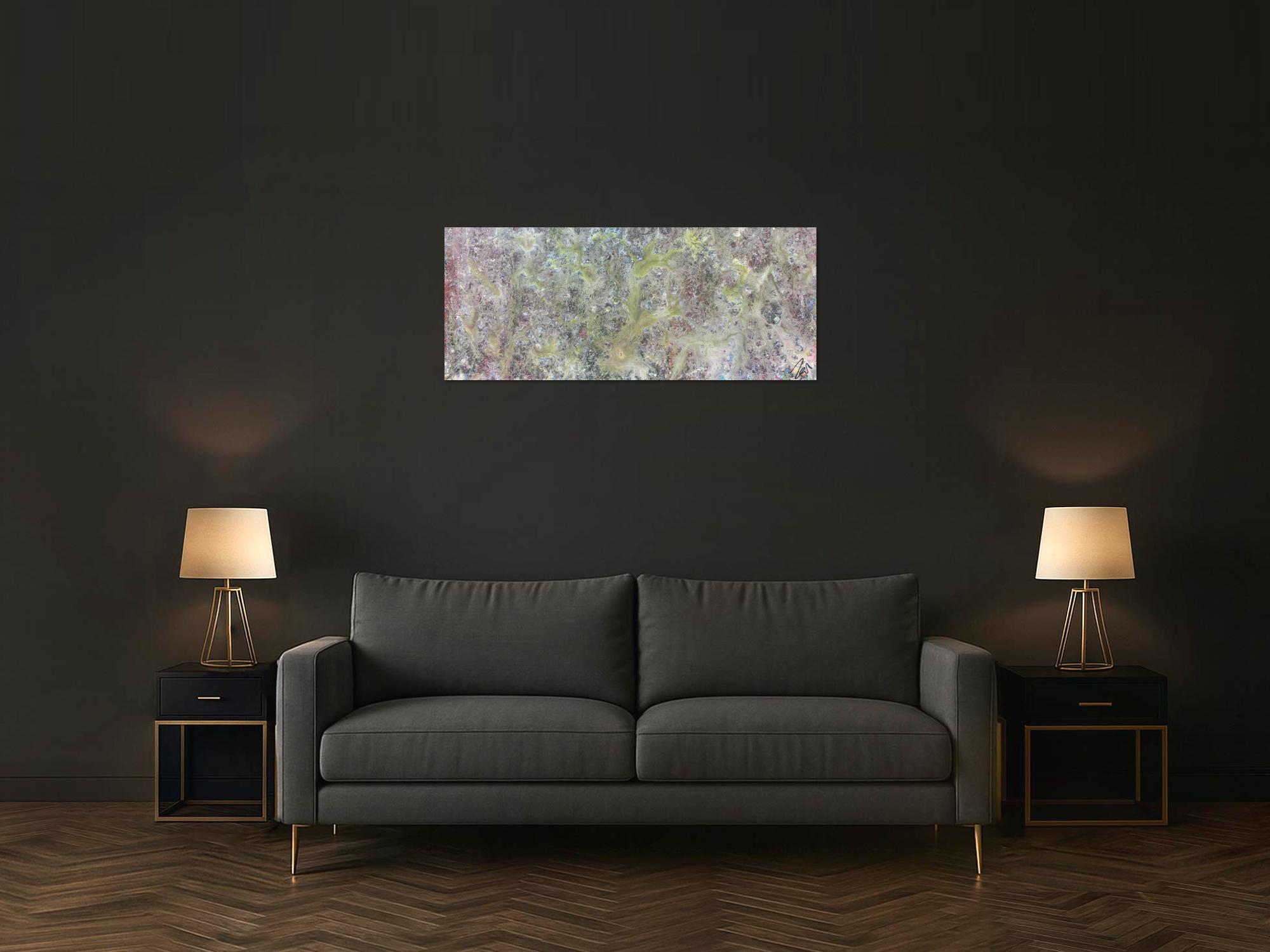 Abstraktes Acrylbild in Fließtechnik sehr modern