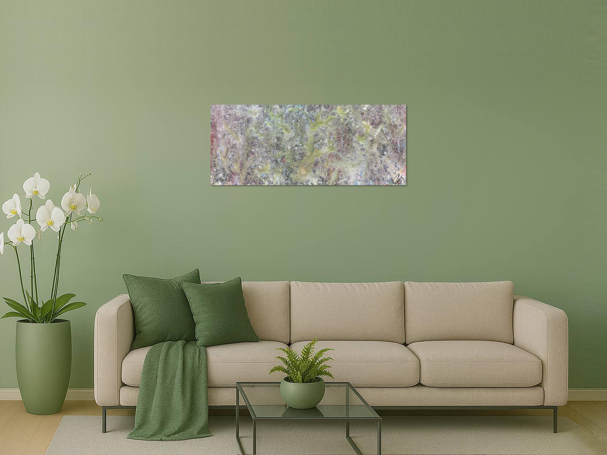 Abstraktes Acrylbild in Fließtechnik sehr modern