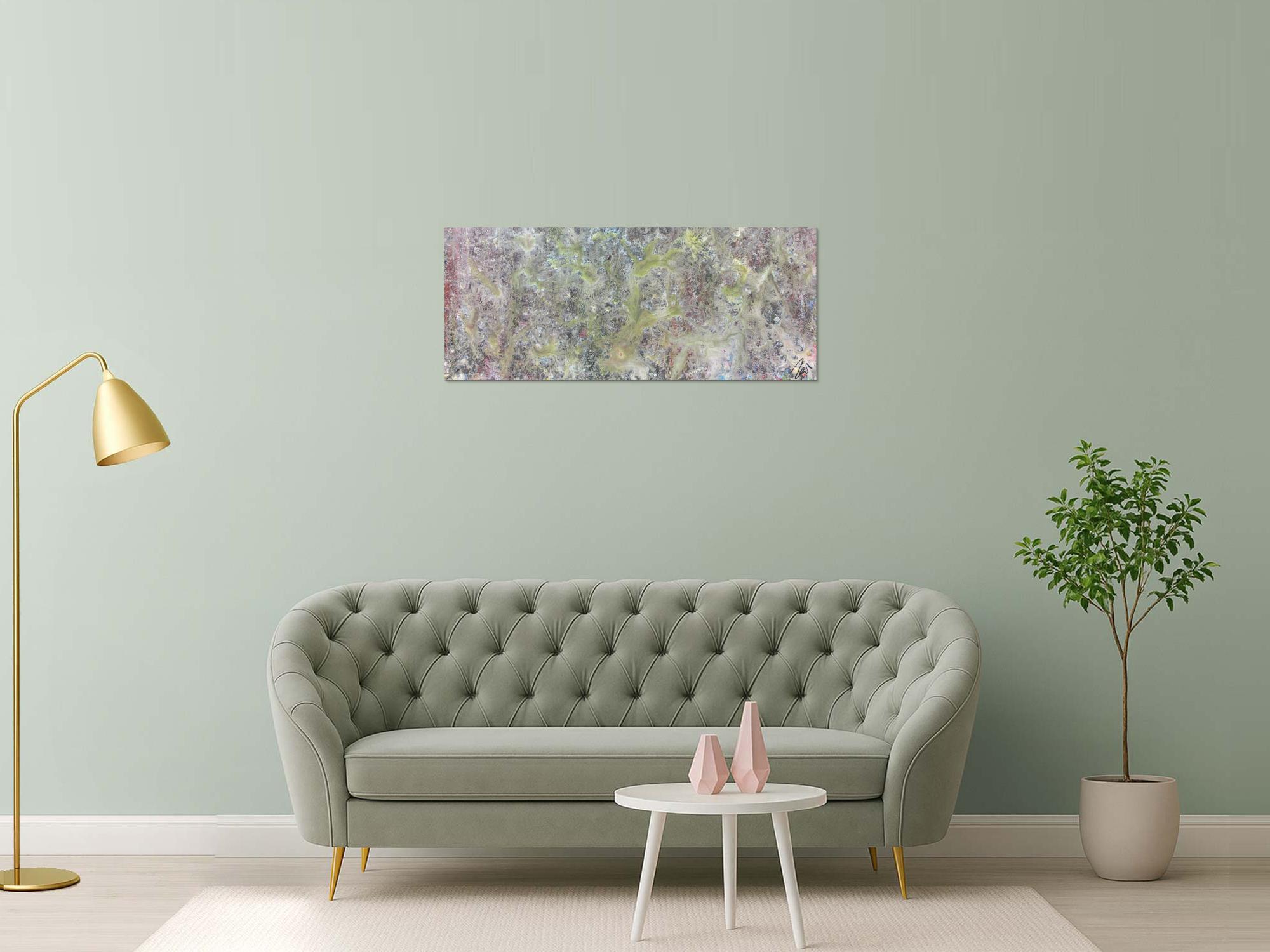 Abstraktes Acrylbild in Fließtechnik sehr modern