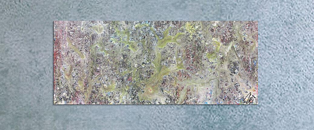 Abstraktes Acrylbild in Fließtechnik sehr modern