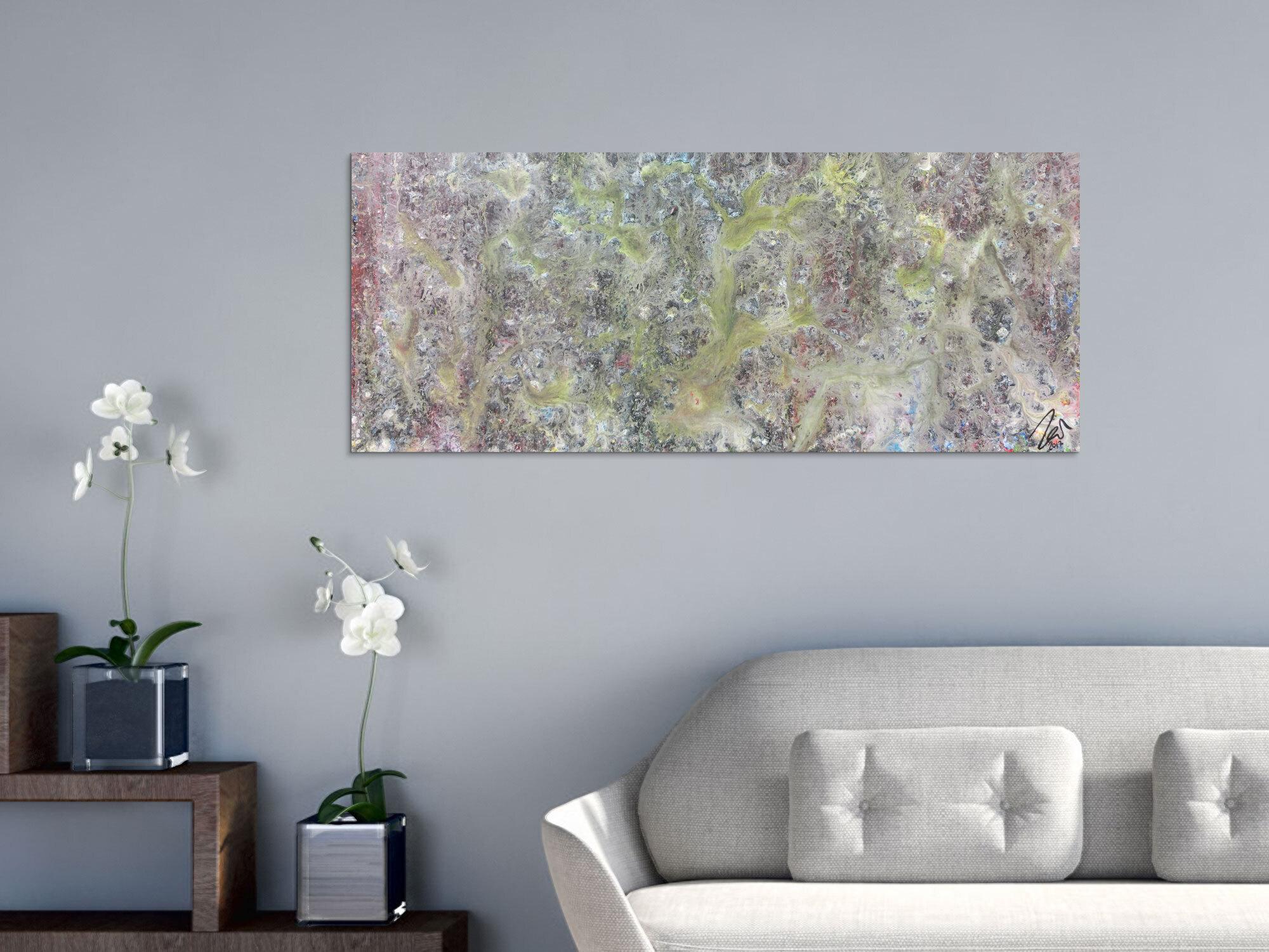 Abstraktes Acrylbild in Fließtechnik sehr modern