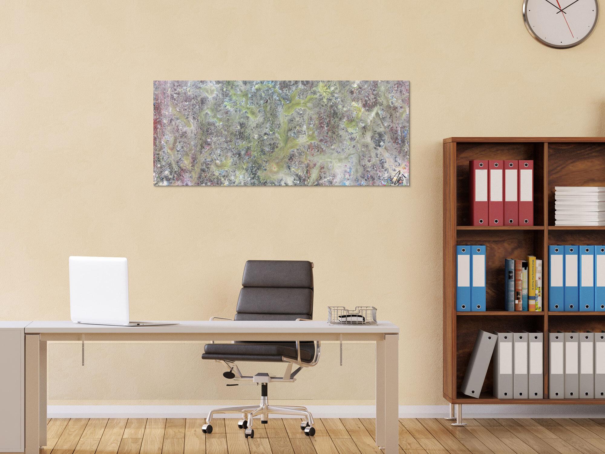 Abstraktes Acrylbild in Fließtechnik sehr modern