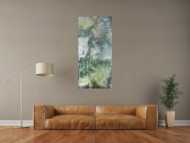 Abstraktes Bild Acrylgemälde Fließtechnik im Hochformat