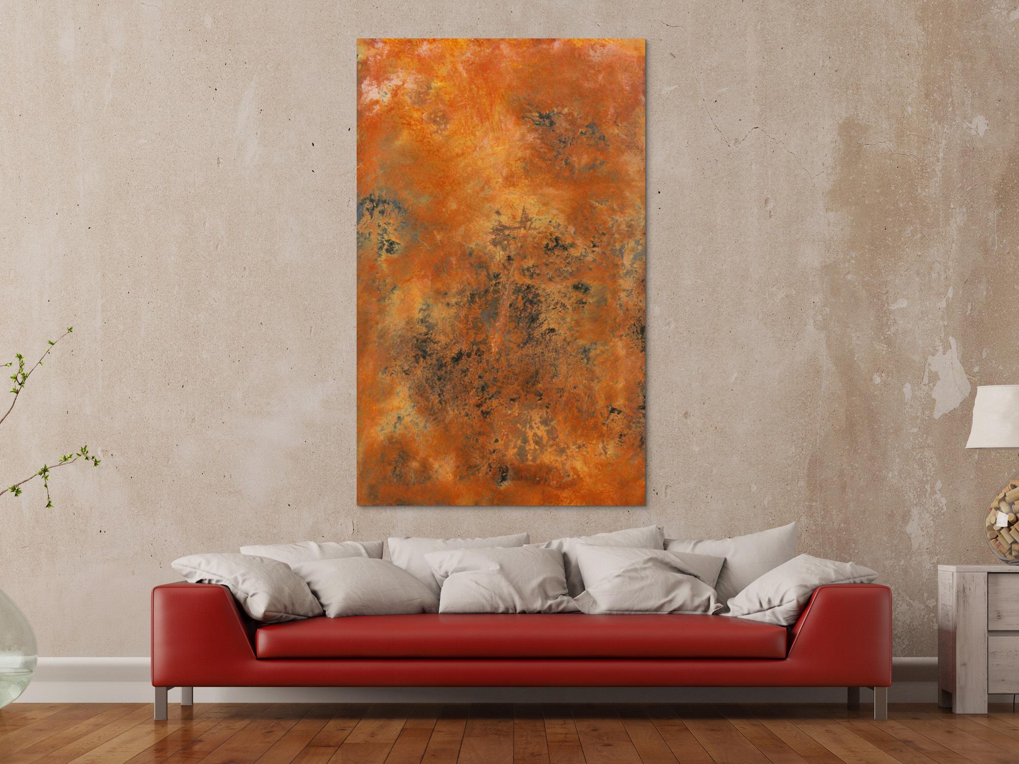 Echtes Rostbild XXL - Abstrakte Kunst aus Rost