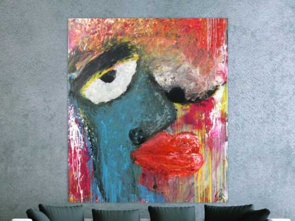 Kunstdruck Ausschnitt erstellen abstraktes Gemälde Nr. 930