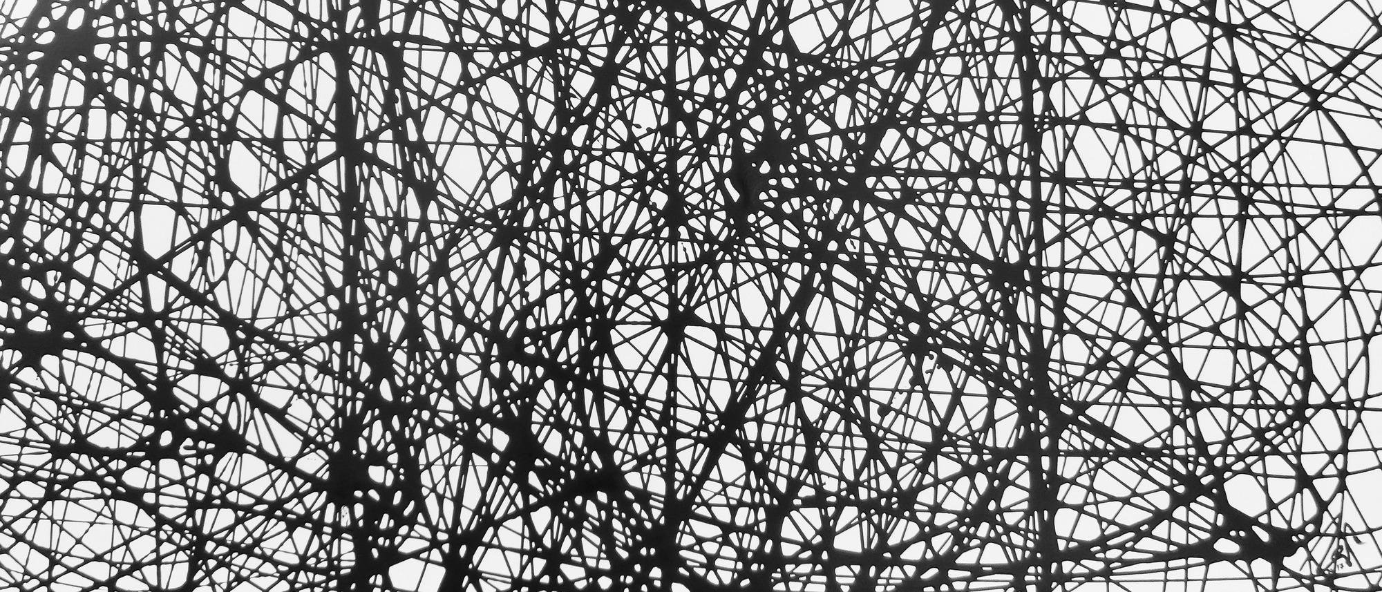 Abstraktes Acrylbild minimalistisches Gemälde schwarz weiß