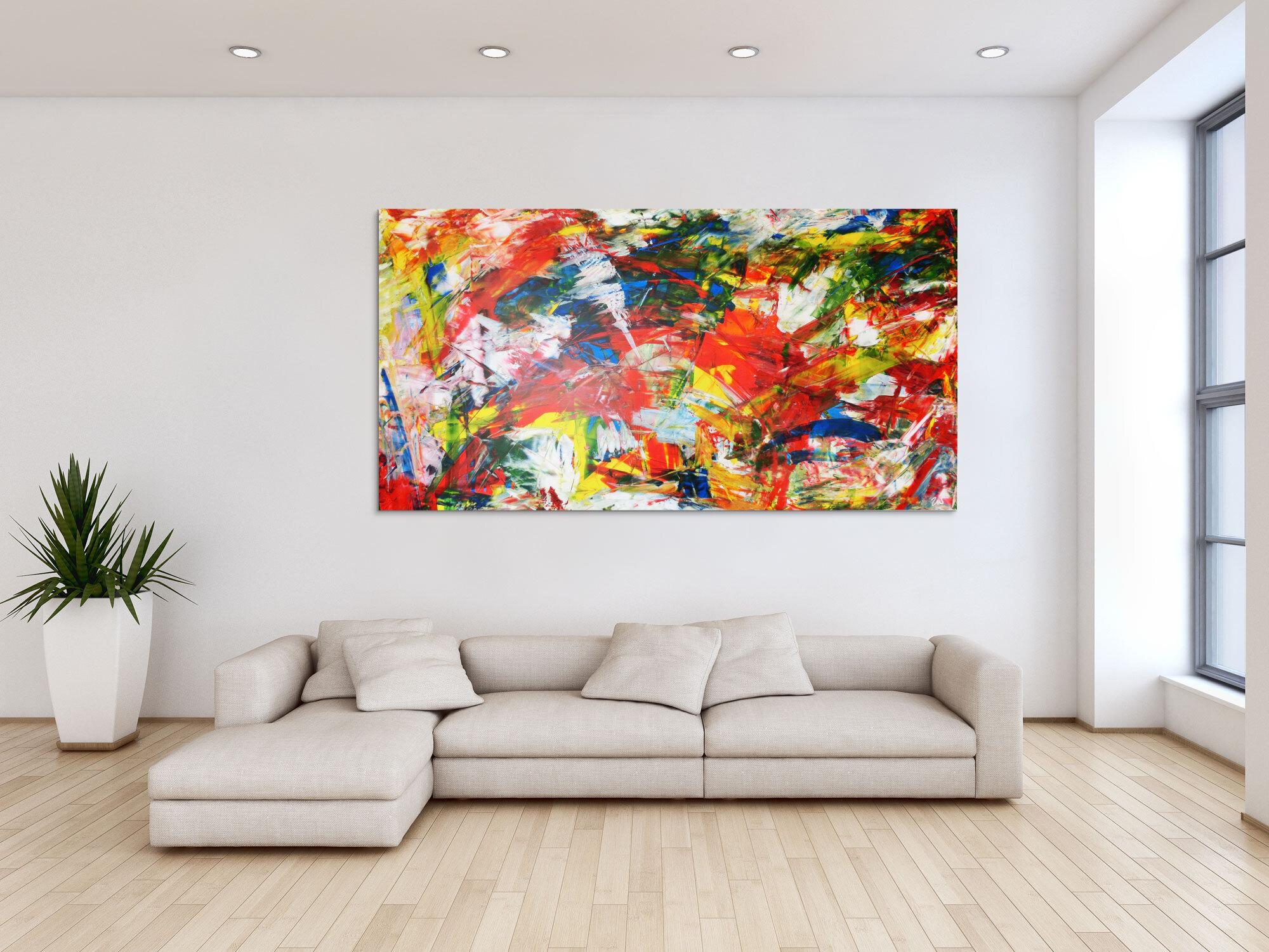 Abstraktes Acrylbild modern art bunt