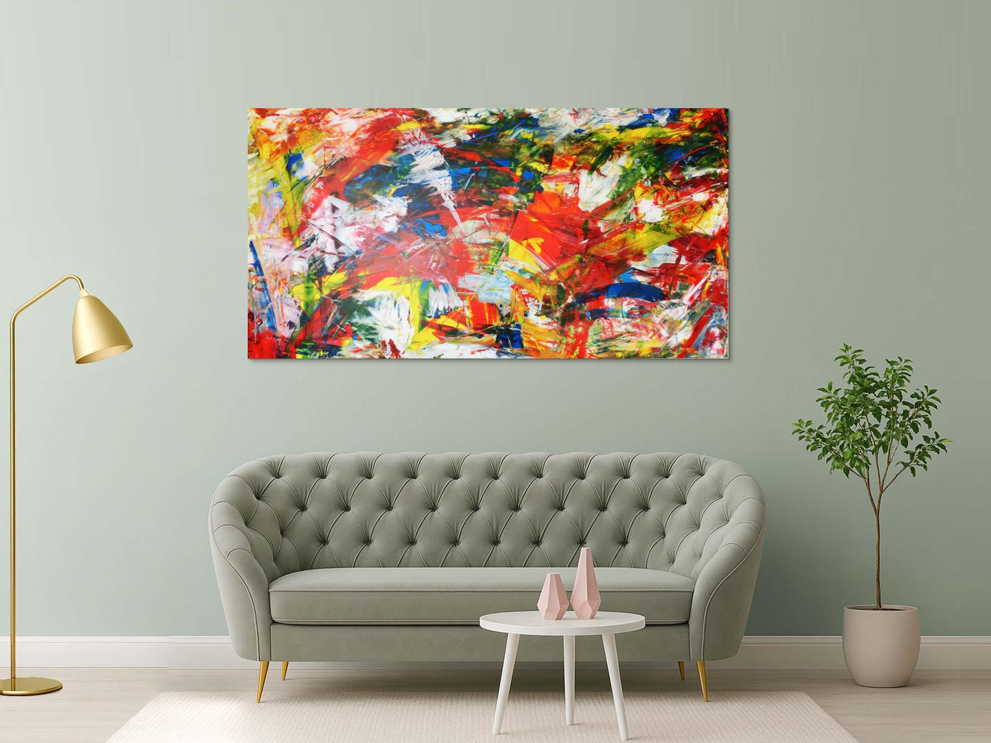 Abstraktes Acrylbild modern art bunt