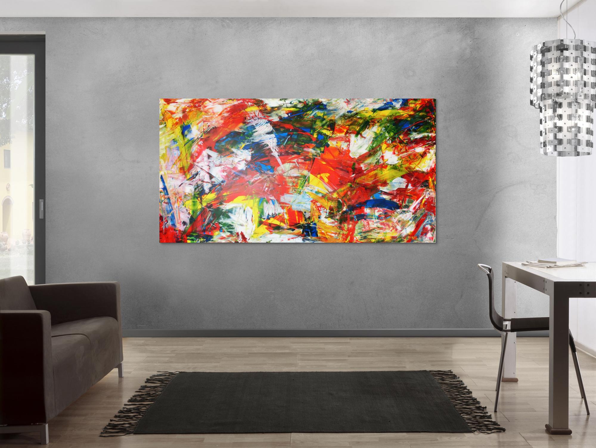 Abstraktes Acrylbild modern art bunt