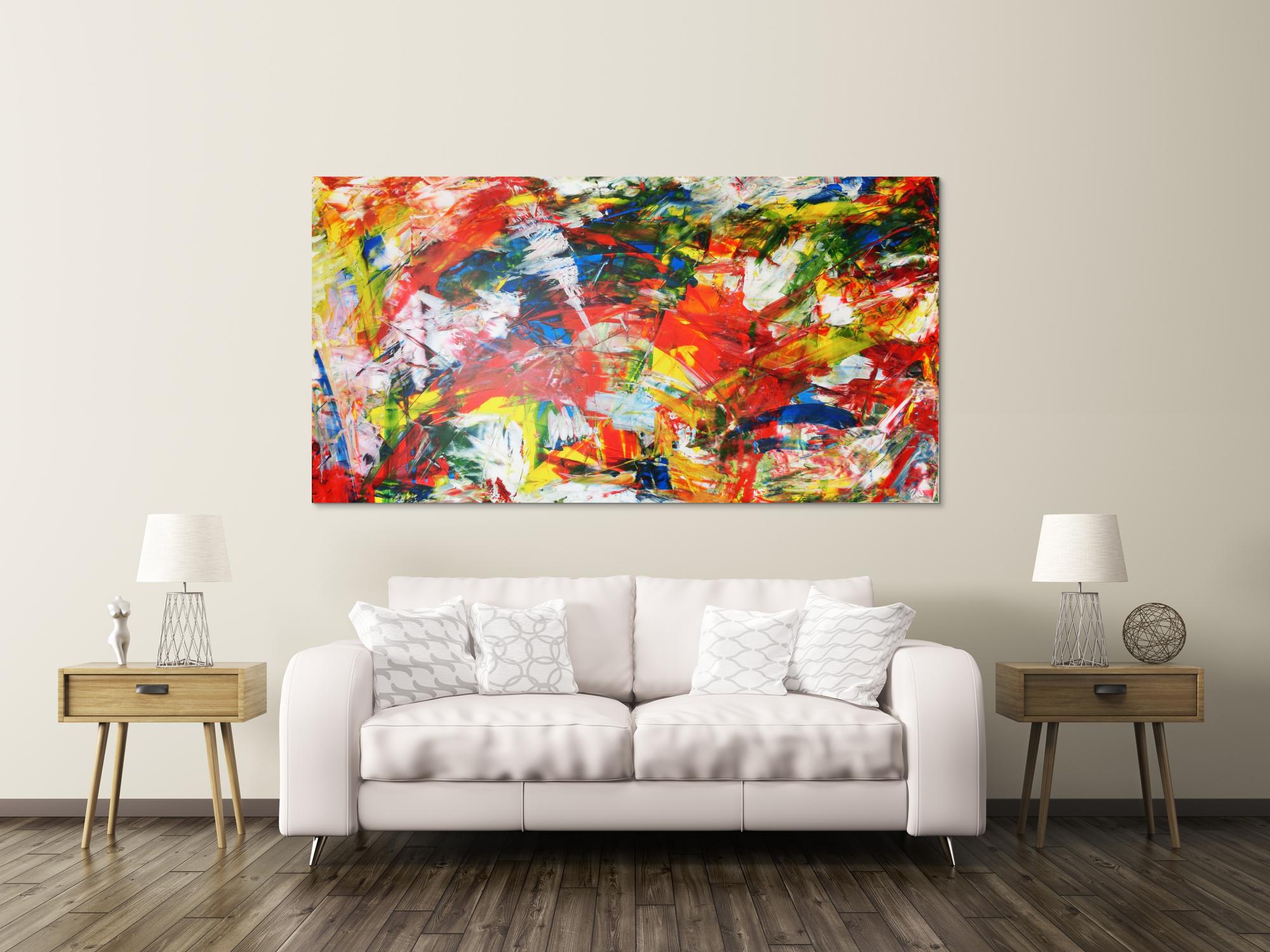 Abstraktes Acrylbild modern art bunt