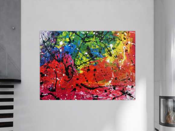 Kunstdruck Ausschnitt erstellen abstraktes Gemälde Nr. 986