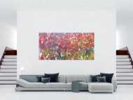 Sehr buntes abstraktes Acrylbild viele bunte Farben sehr modern