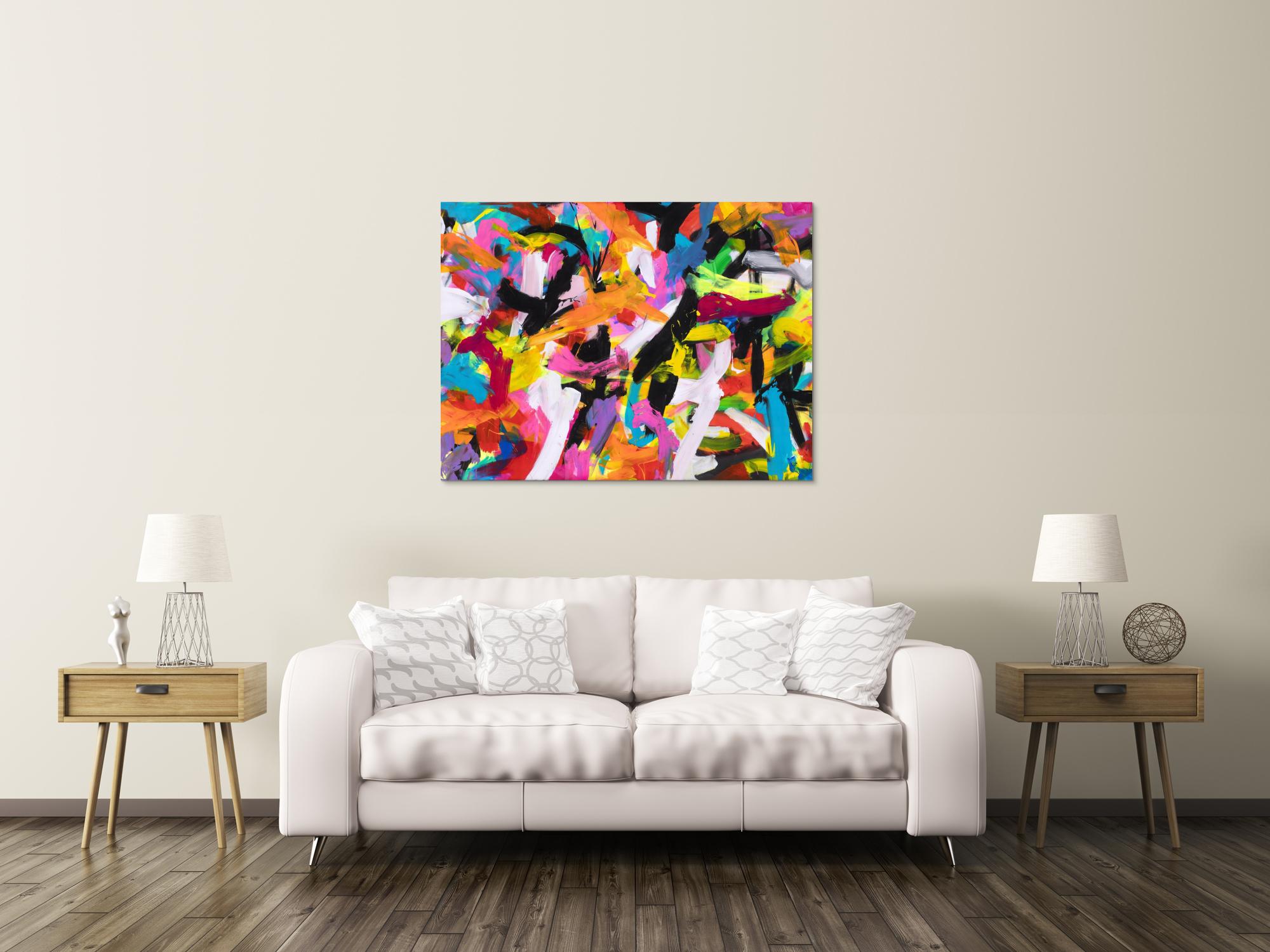 Kunstdruck abstraktes Bild 120x90cm auf Leinwand