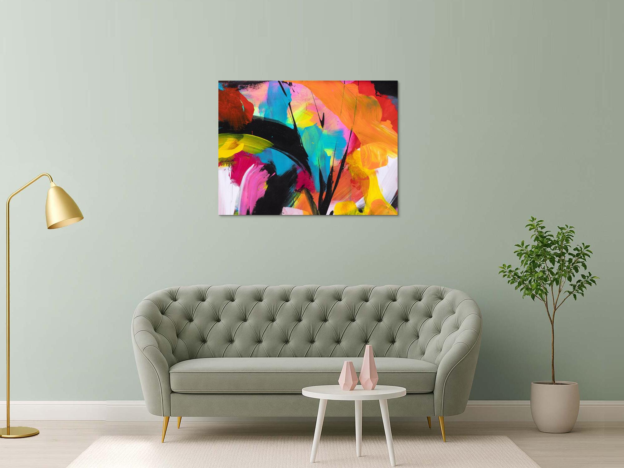 Kunstdruck abstraktes Bild 120x90cm auf Leinwand