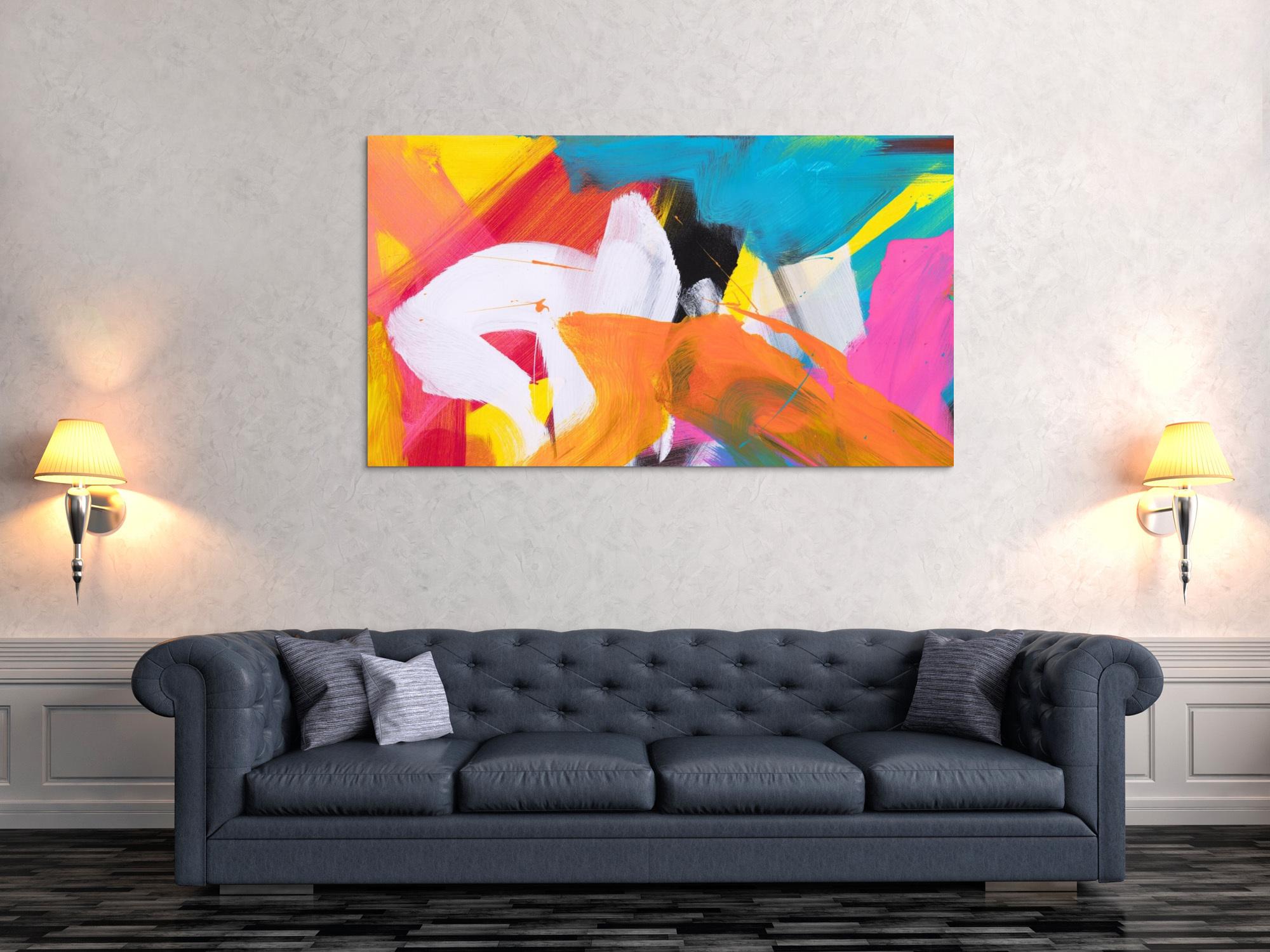 Kunstdruck abstraktes Bild 159x90cm auf Leinwand