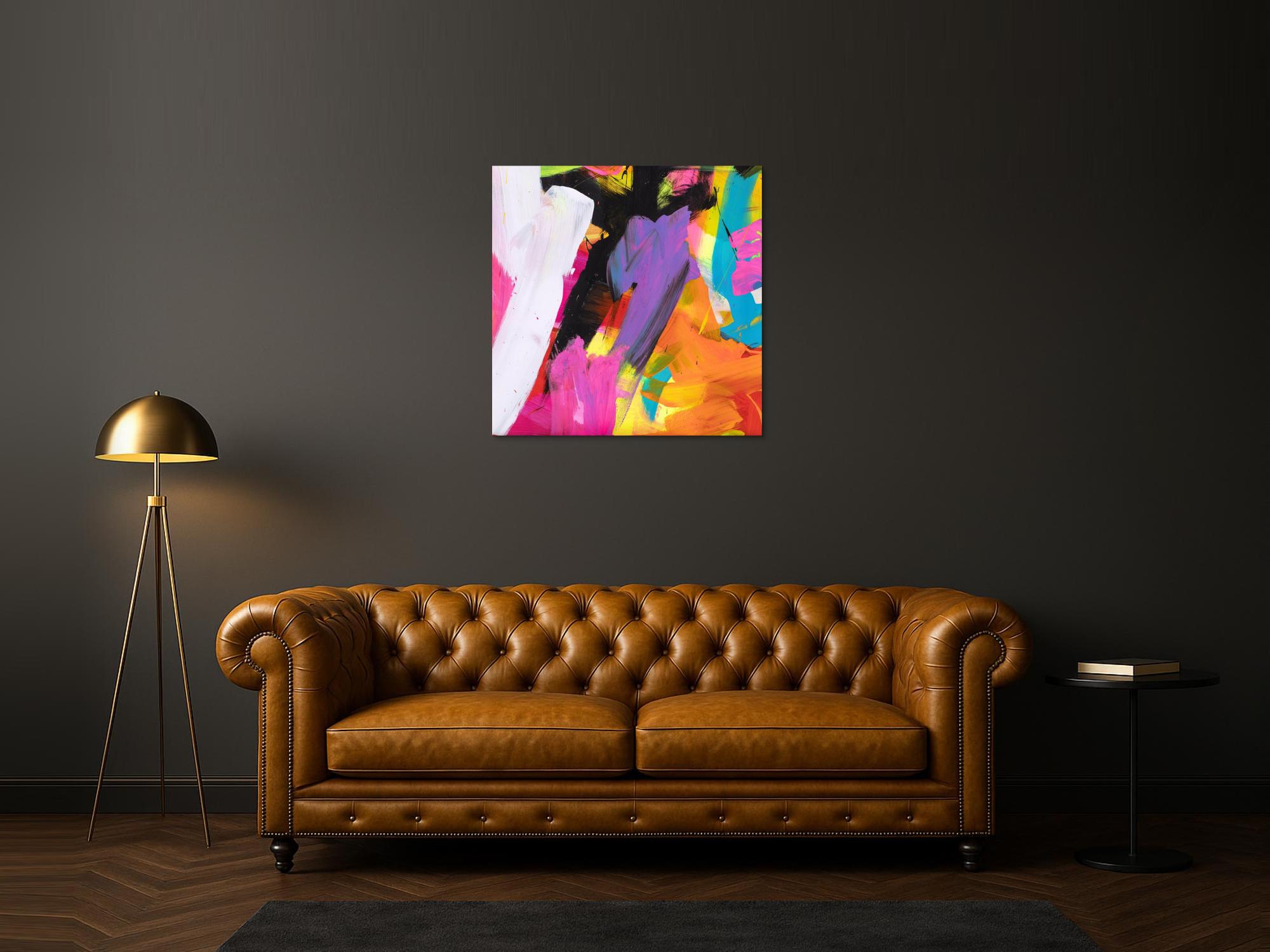 Kunstdruck abstraktes Bild 90x90cm auf Leinwand