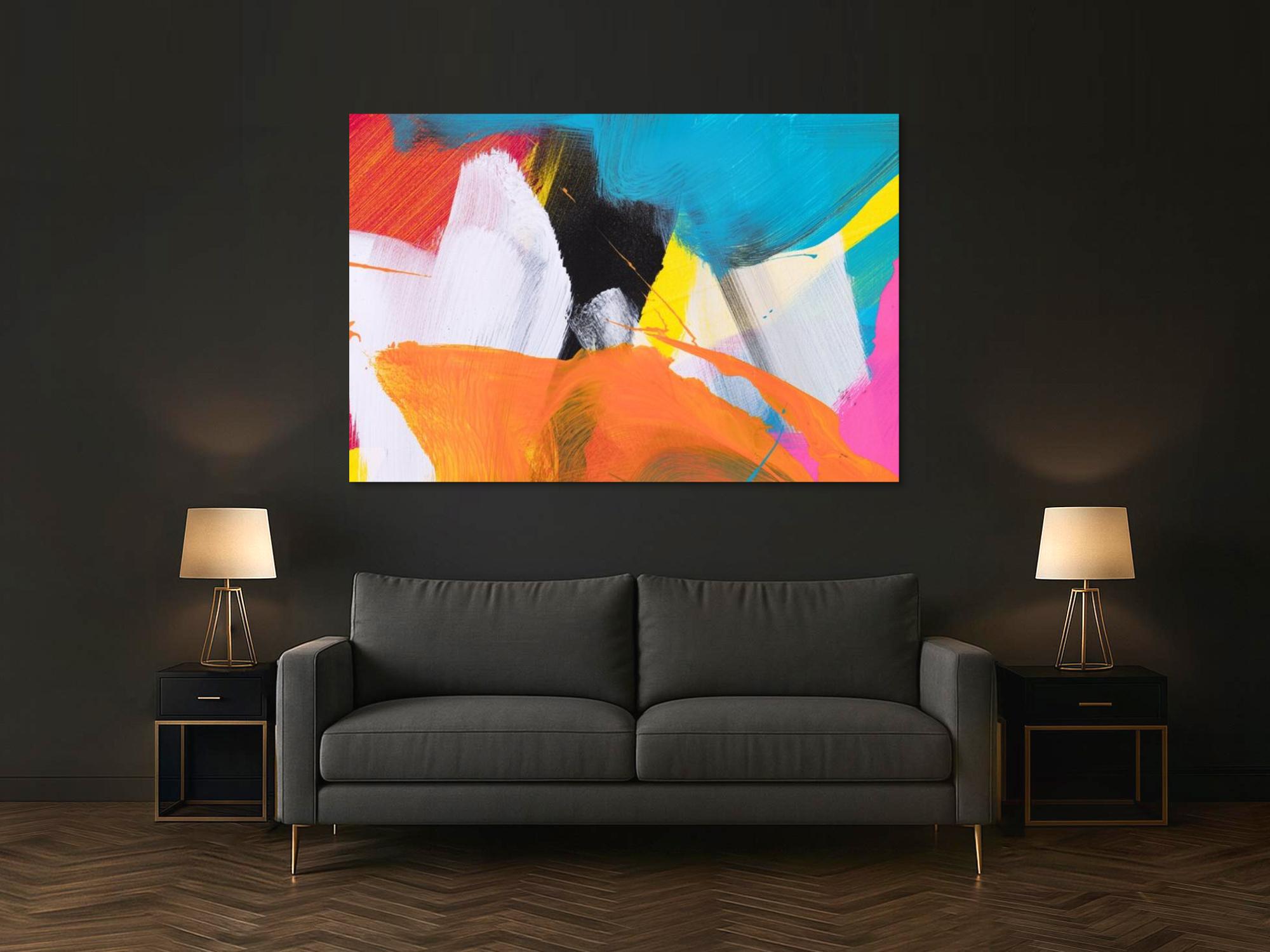 Kunstdruck abstraktes Bild 180x120cm auf Leinwand