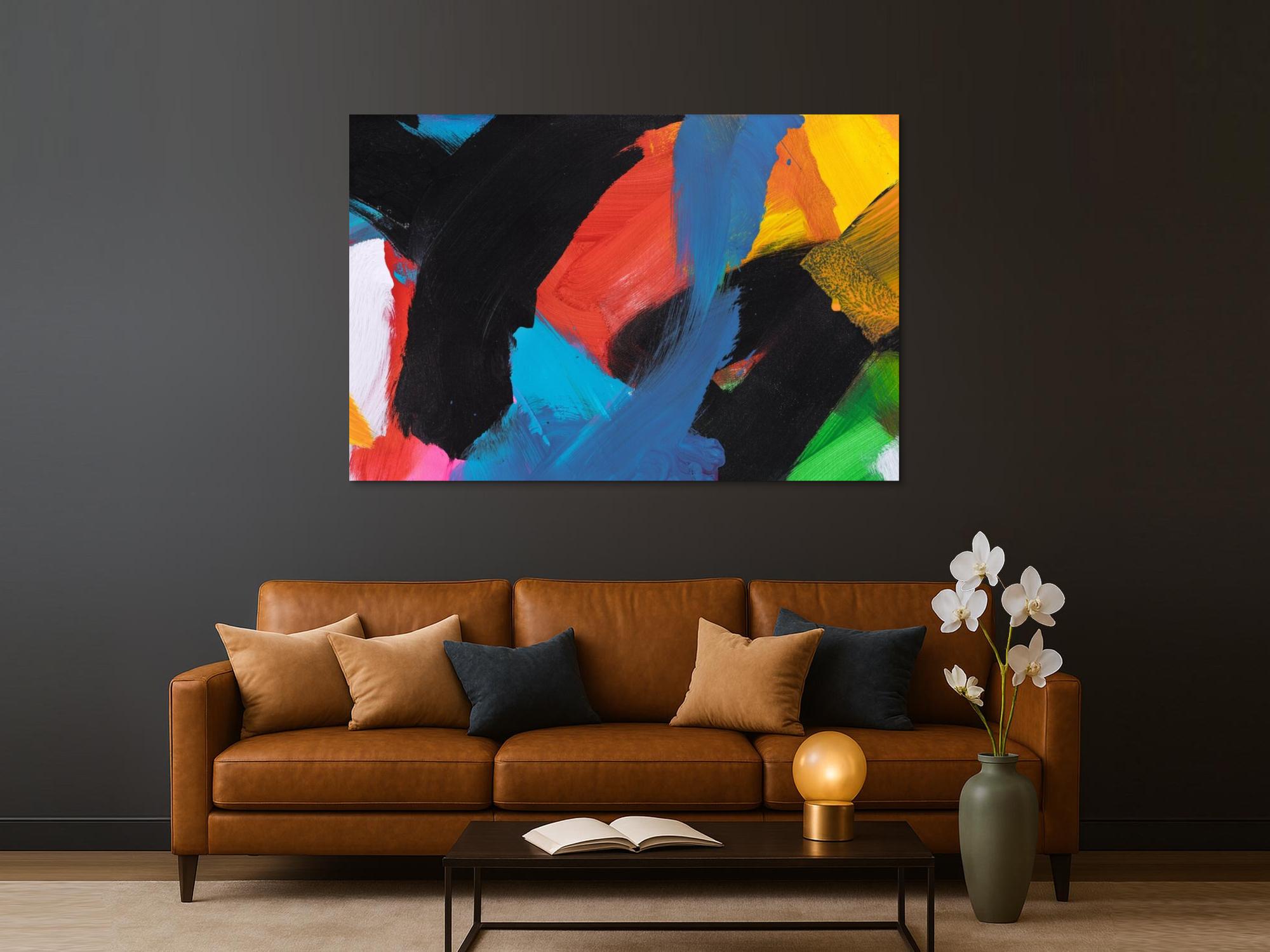 Kunstdruck abstraktes Bild 180x120cm auf Leinwand