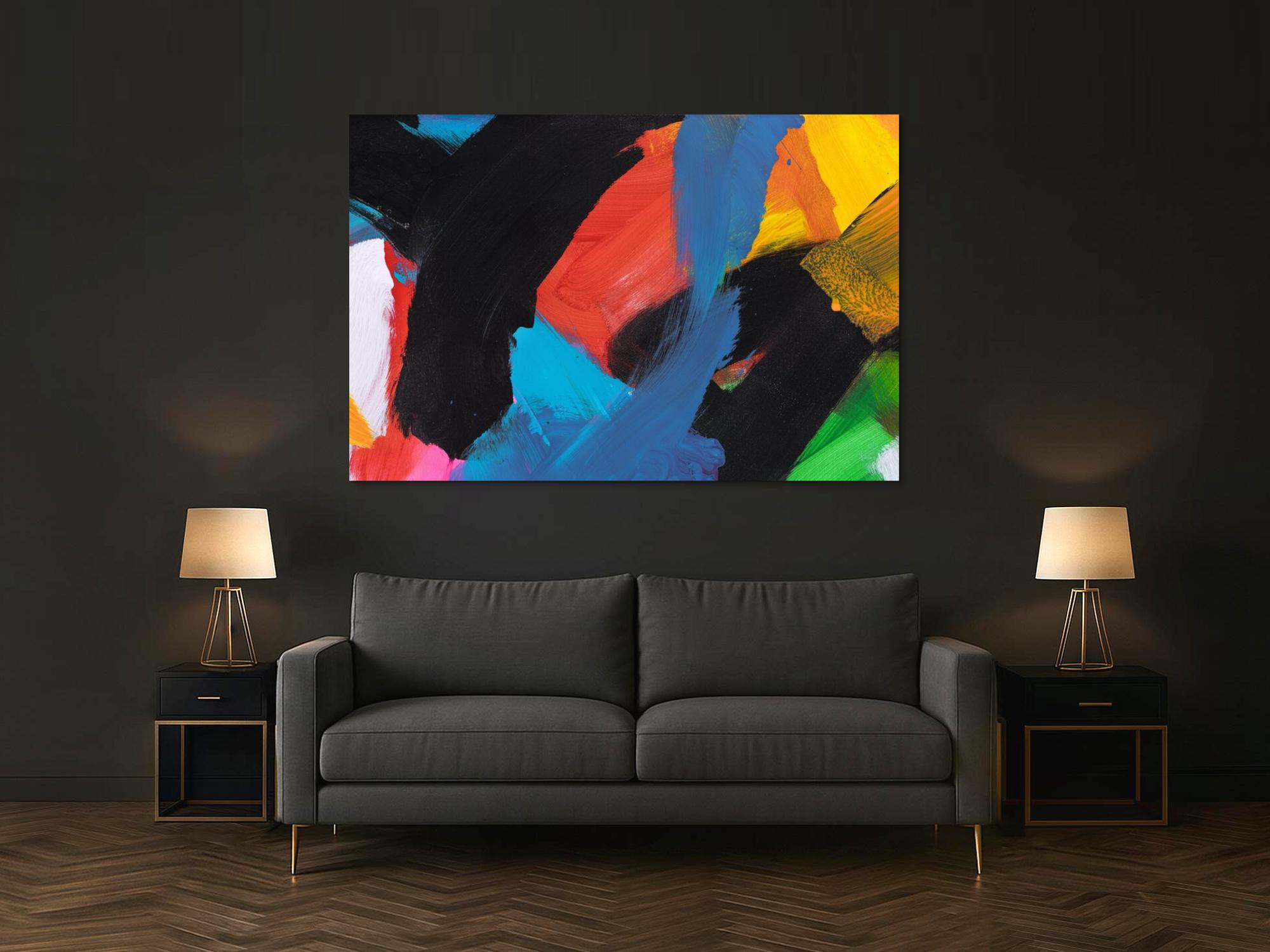 Kunstdruck abstraktes Bild 180x120cm auf Leinwand