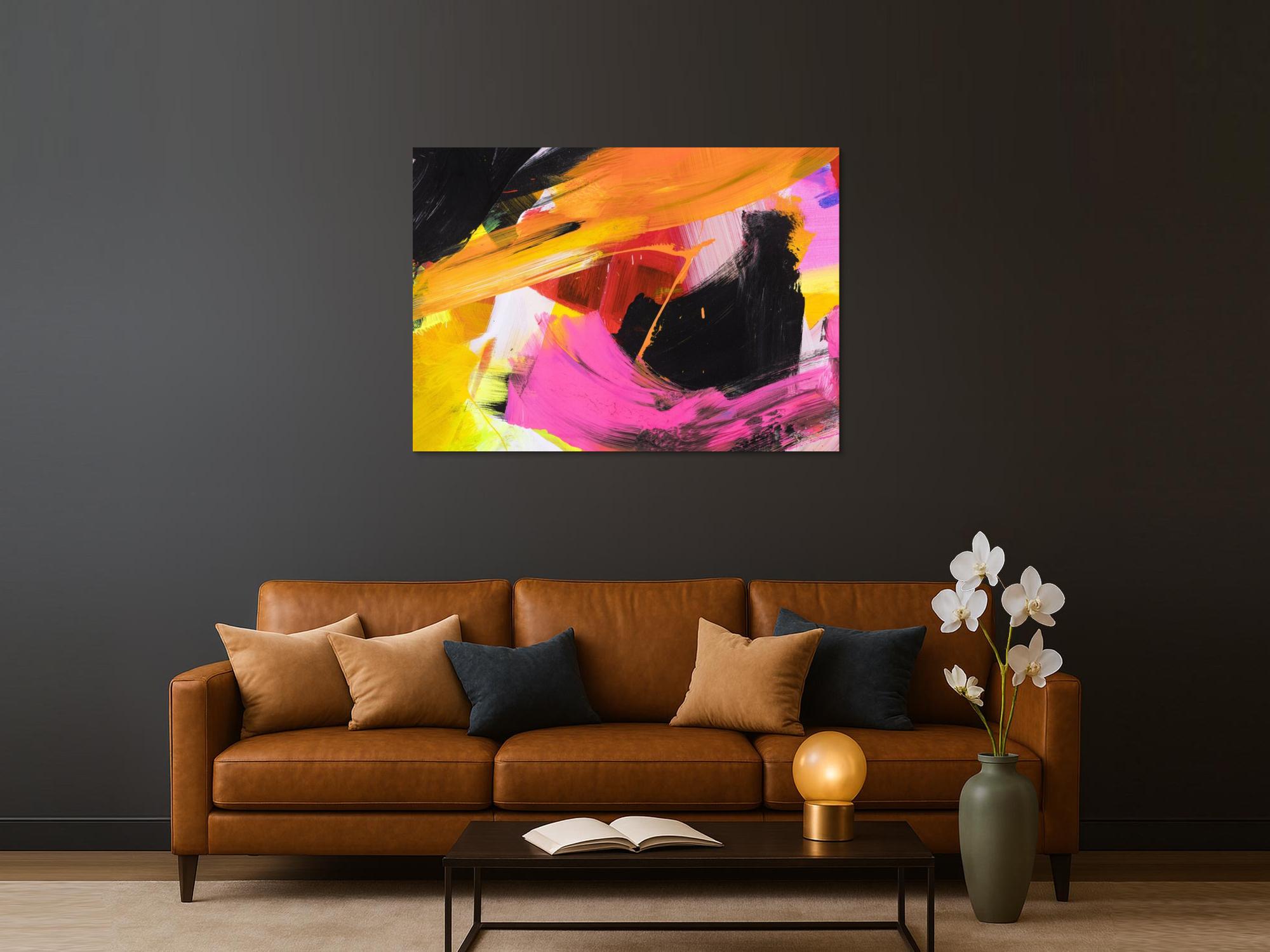 Kunstdruck abstraktes Bild 140x100cm auf Leinwand