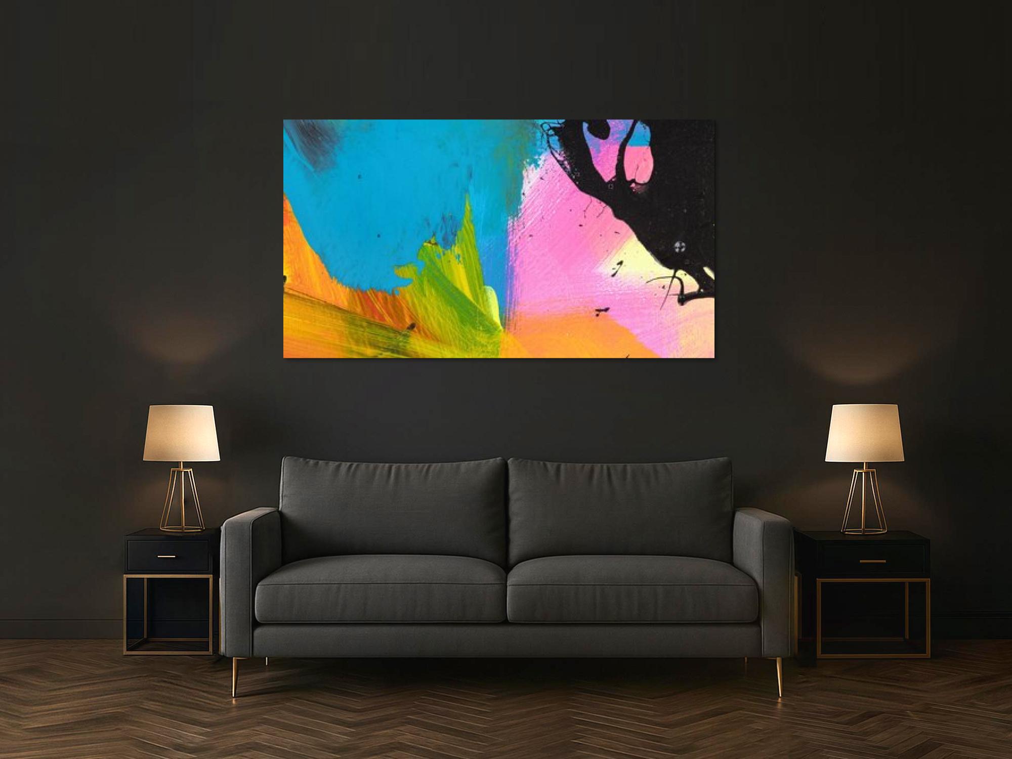 Kunstdruck abstraktes Bild 176x99cm auf Leinwand
