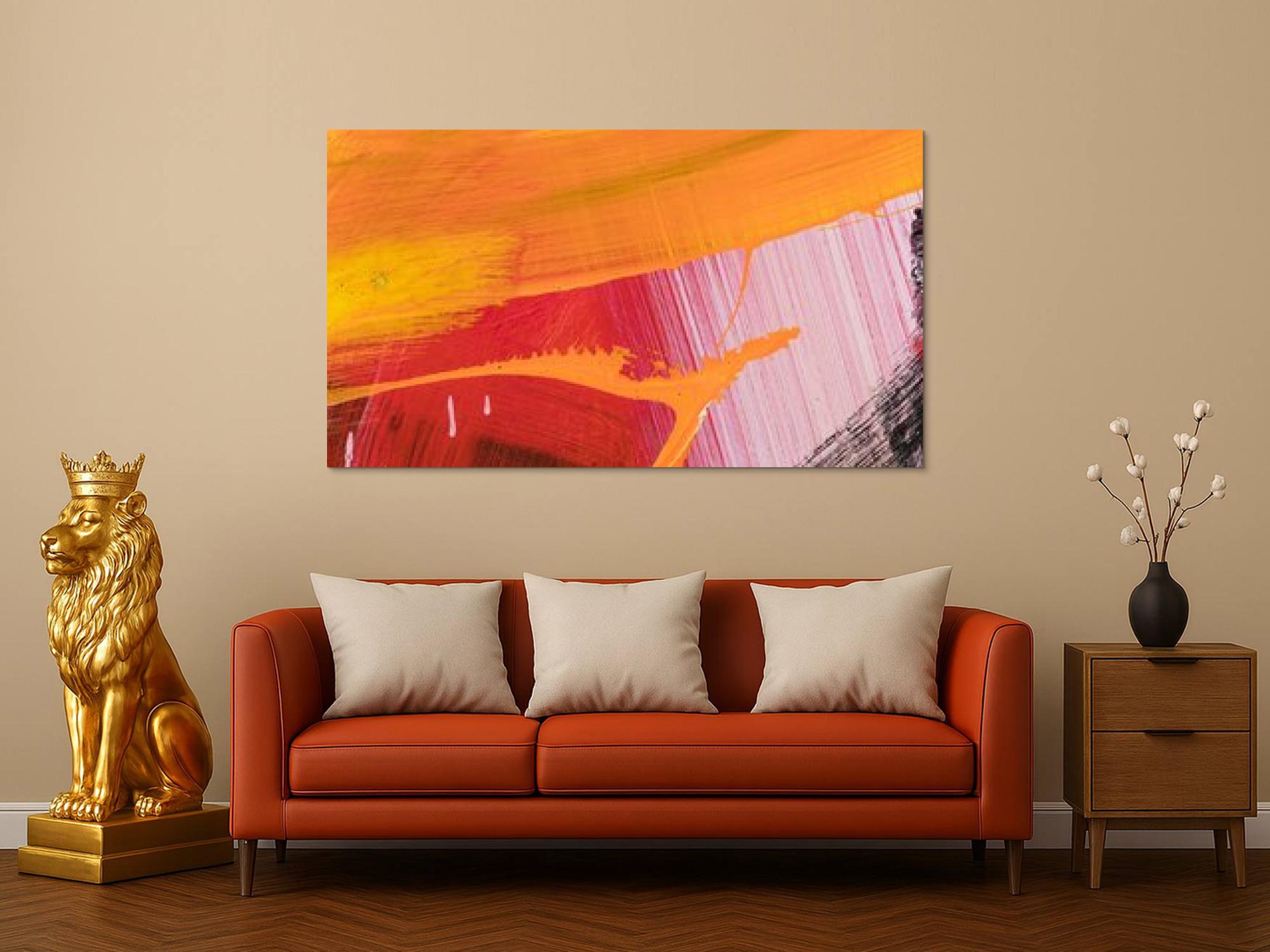 Kunstdruck abstraktes Bild 159x90cm auf Leinwand