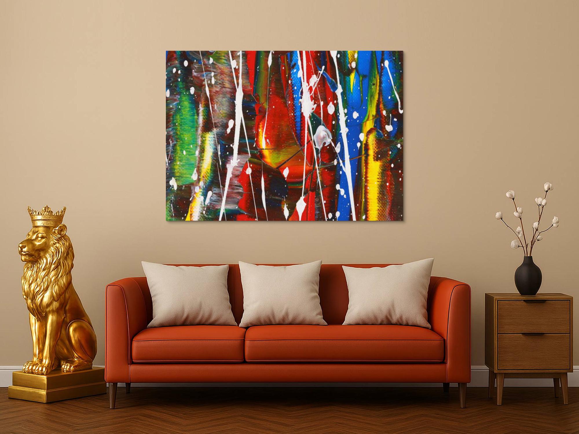 Kunstdruck abstraktes Bild 140x100cm auf Leinwand