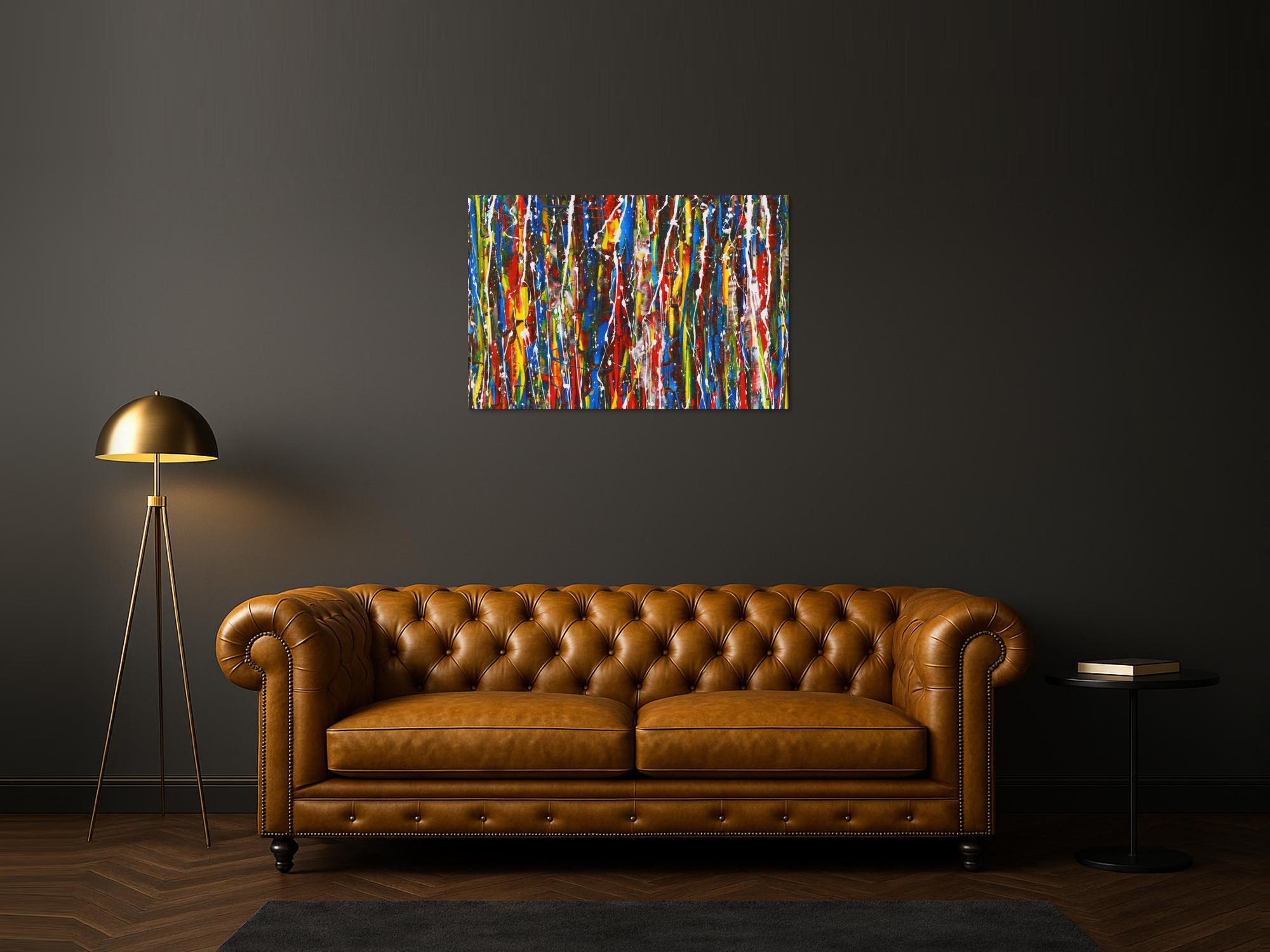 Kunstdruck abstraktes Bild 105x70cm auf Leinwand