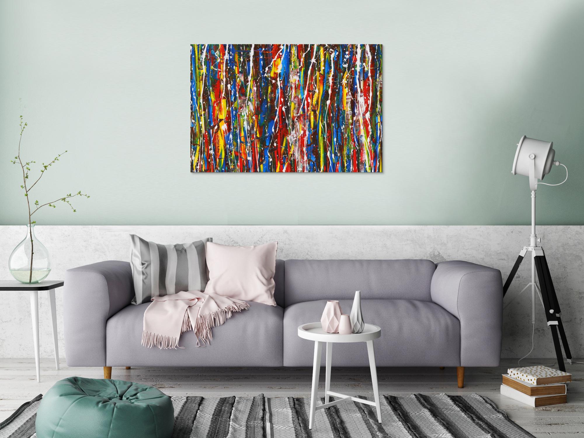 Kunstdruck abstraktes Bild 105x70cm auf Leinwand