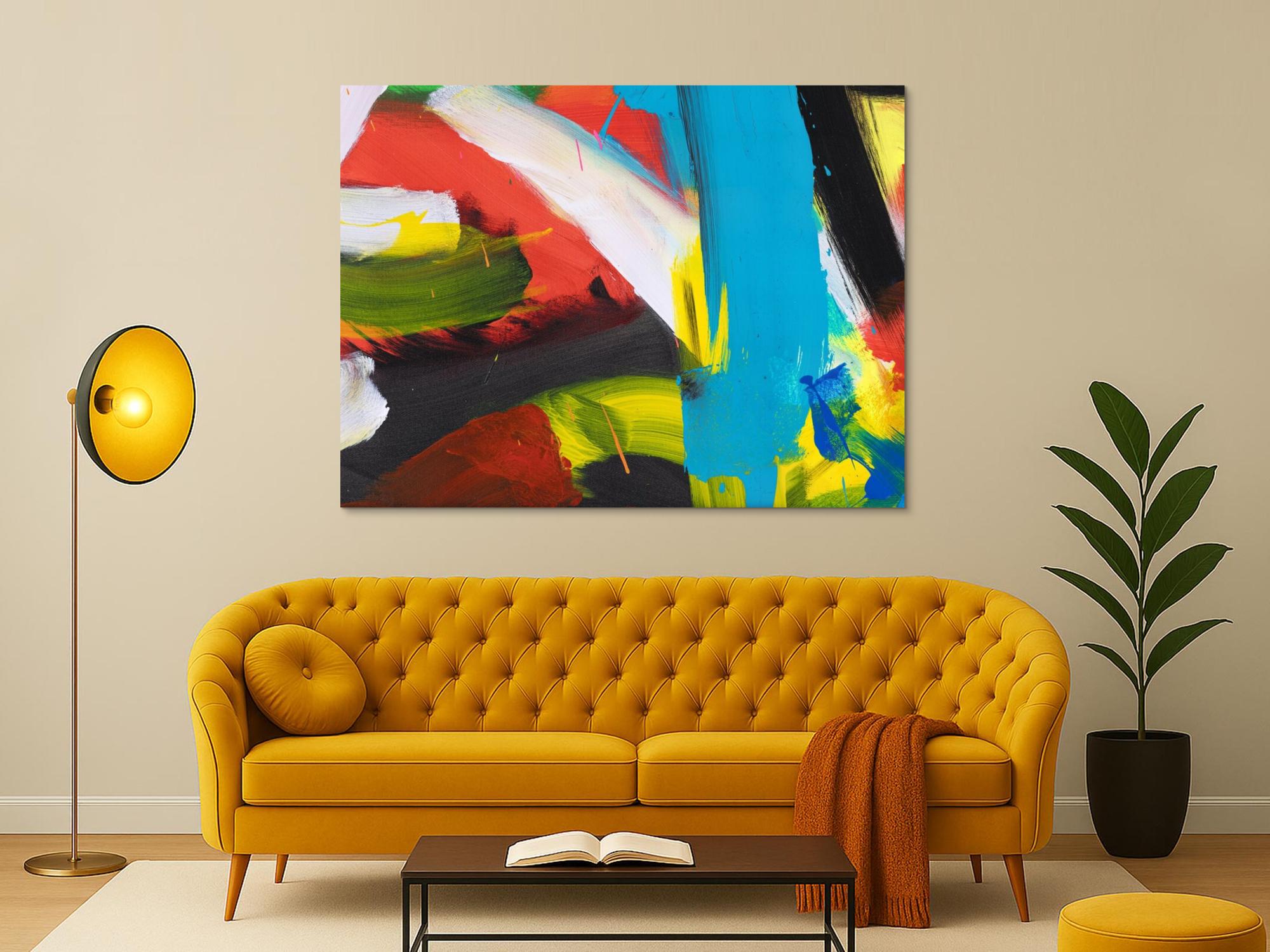 Kunstdruck abstraktes Bild 160x120cm auf Leinwand