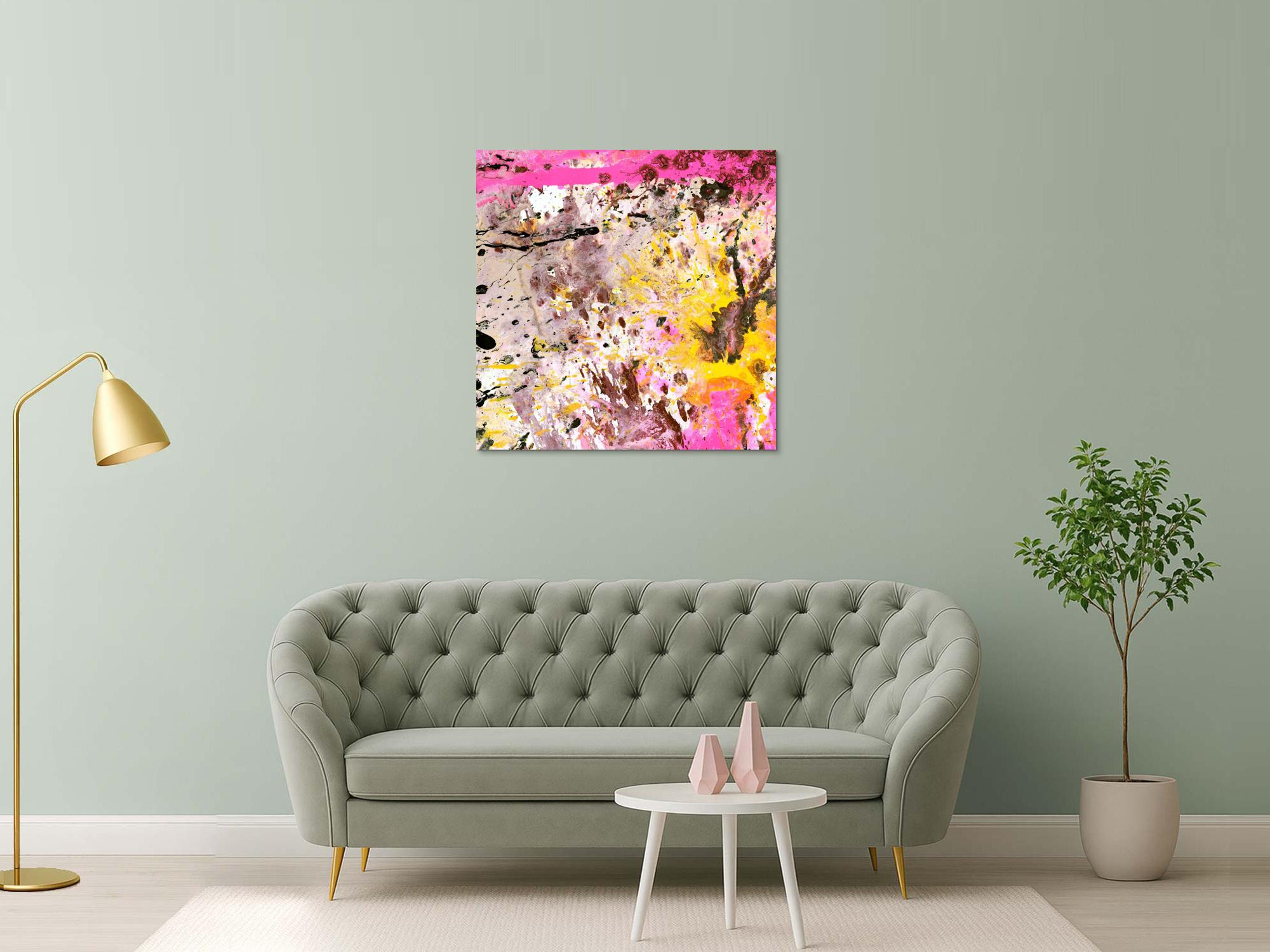 Kunstdruck abstraktes Bild 100x100cm auf Leinwand