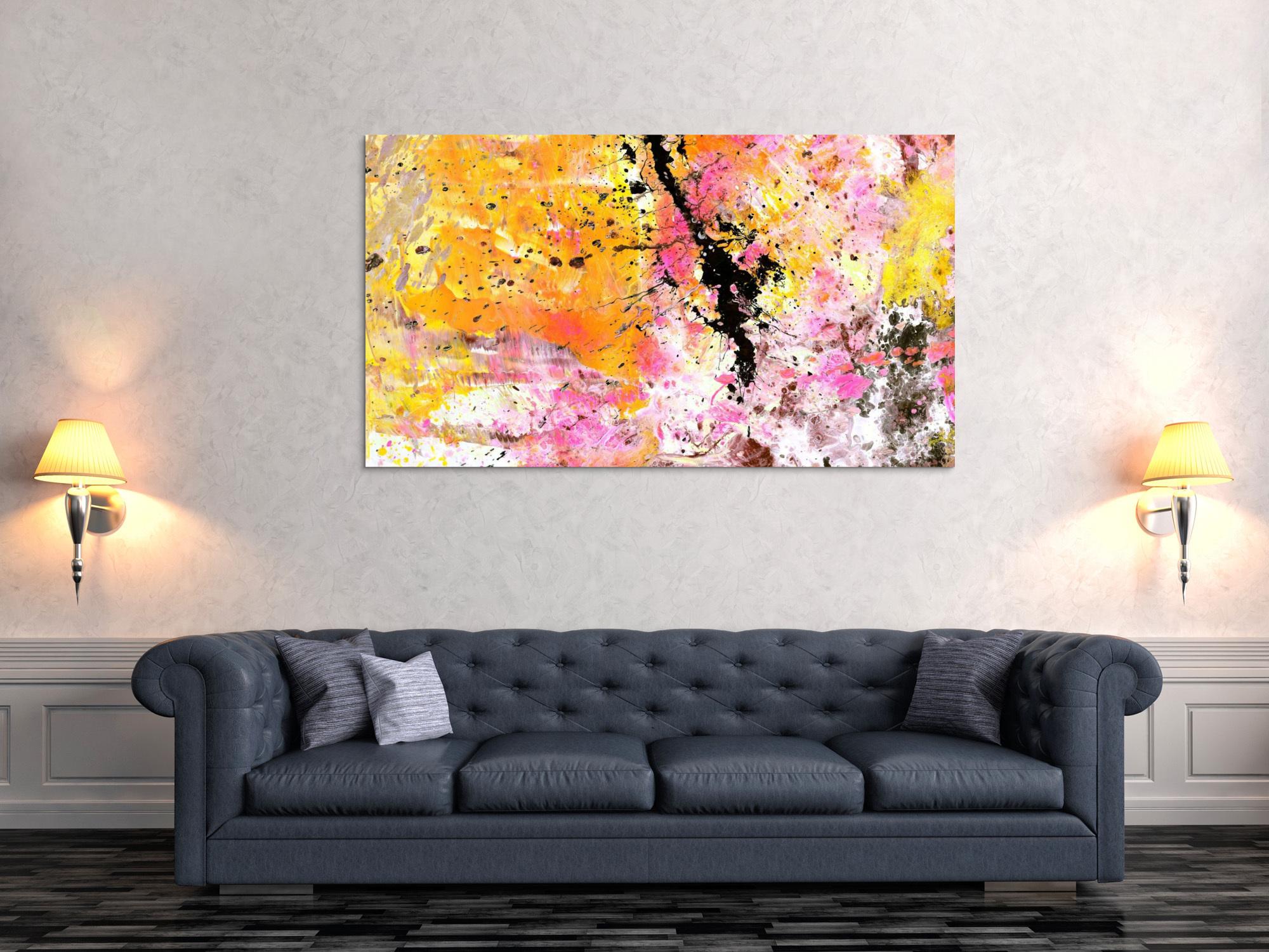 Kunstdruck abstraktes Bild 160x90cm auf Leinwand