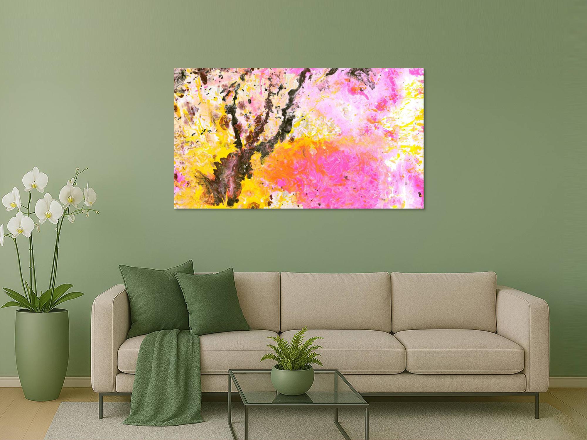 Kunstdruck abstraktes Bild 160x90cm auf Leinwand